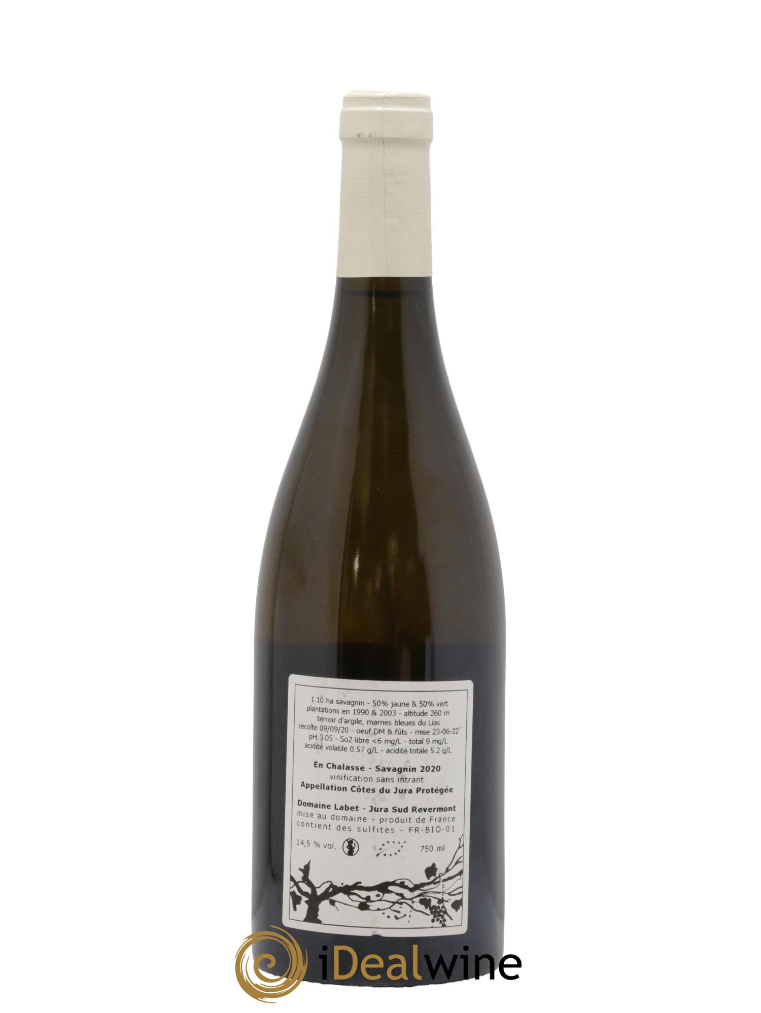 Côtes du Jura Fleur de Savagnin En Chalasse Romain - Julien  - Charline Labet 2020 - Lot de 1 bouteille - 1