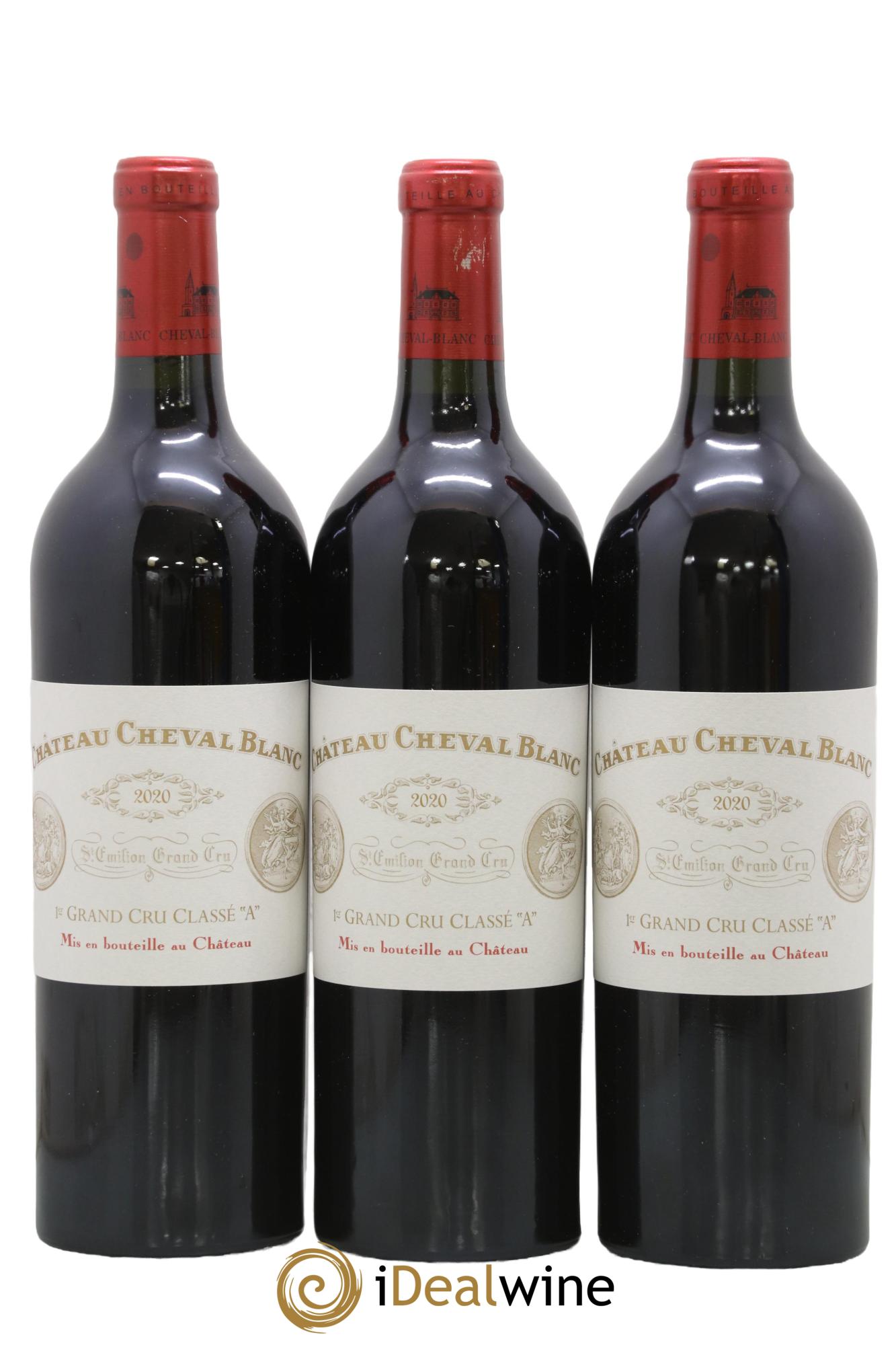 Château Cheval Blanc 1er Grand Cru Classé A 2020 - Lot de 3 bouteilles - 0