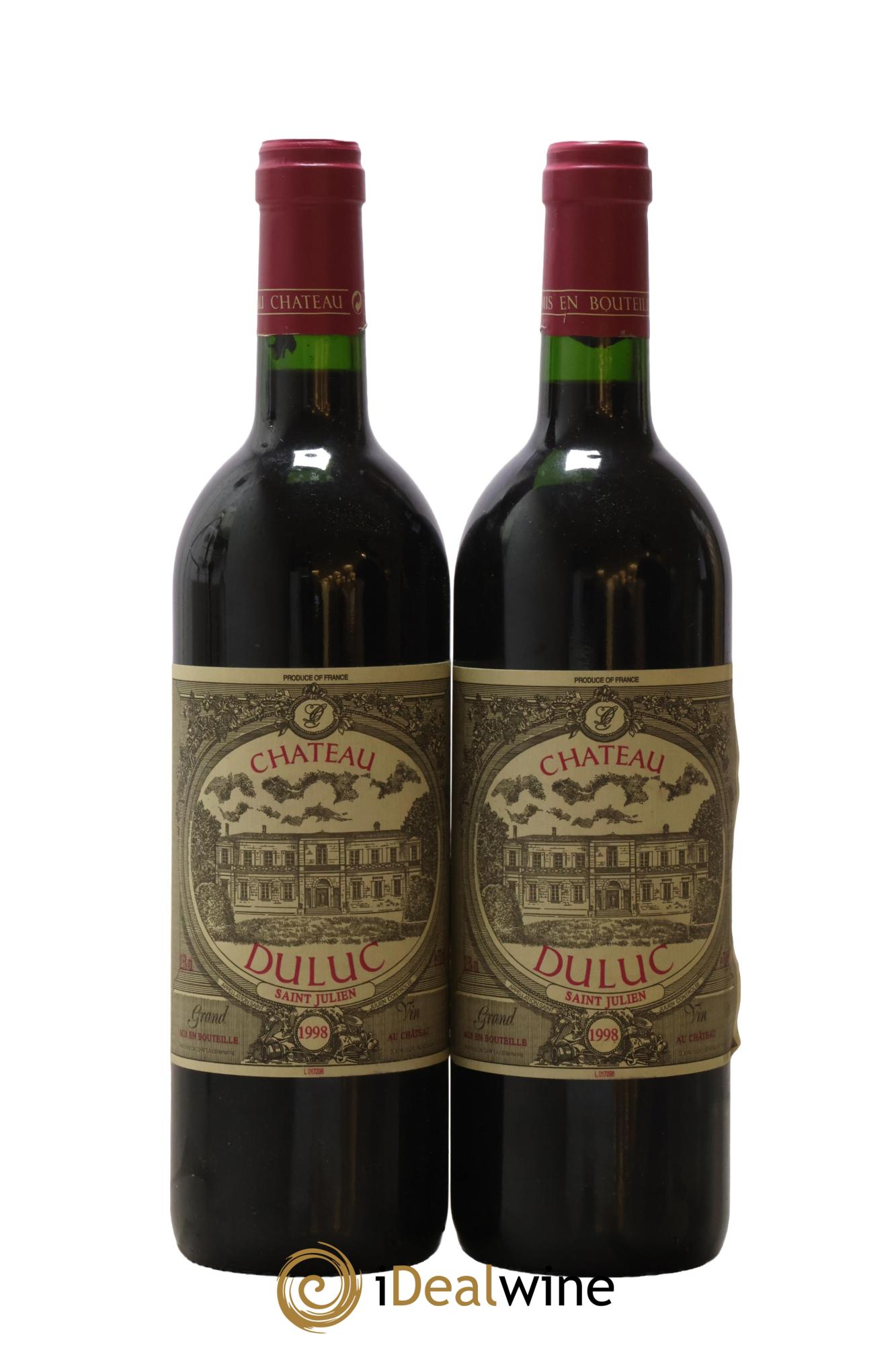 Duluc de Branaire Second Vin 1998 - Lot of 2 bottles - 0