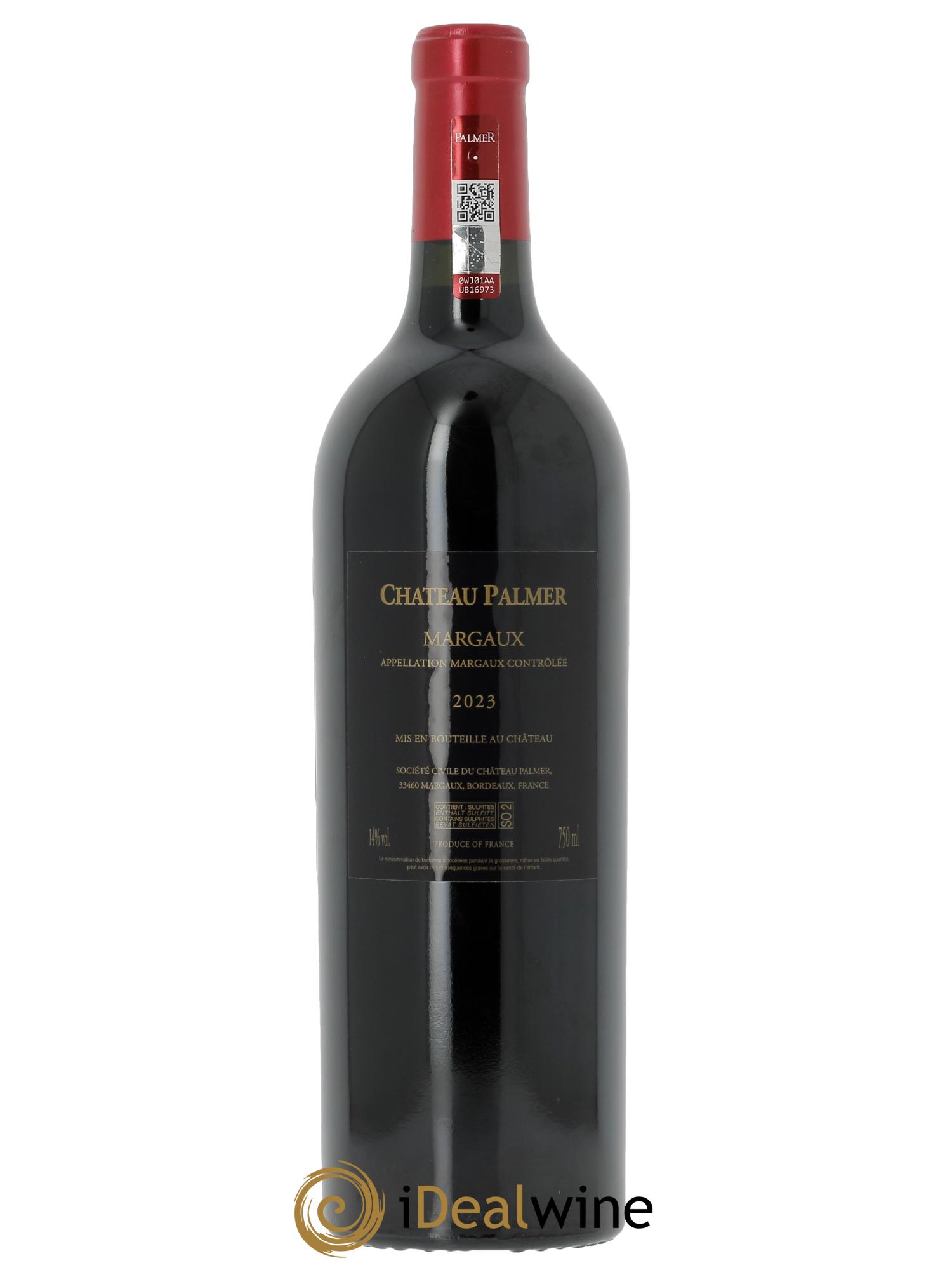 Château Palmer 3ème Grand Cru Classé (OWC if 6 bts) 2023 - Lot of 1 bottle - 1