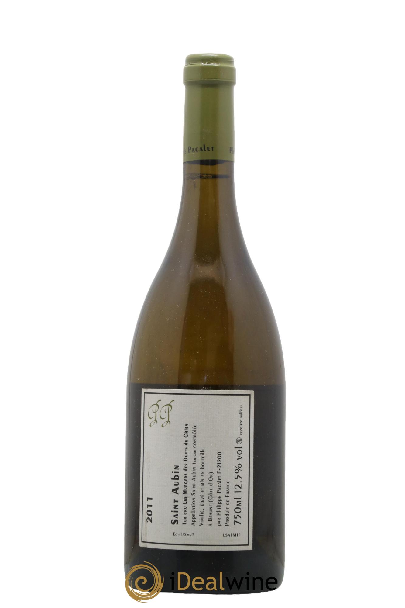 Saint-Aubin 1er Cru Murgers des Dents de Chien Philippe Pacalet 2011 - Lot de 1 bouteille - 1