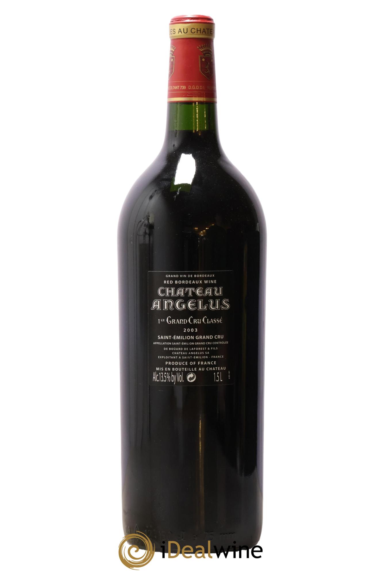 Château Angélus 1er Grand Cru Classé A 2003 - Lot de 1 magnum - 1