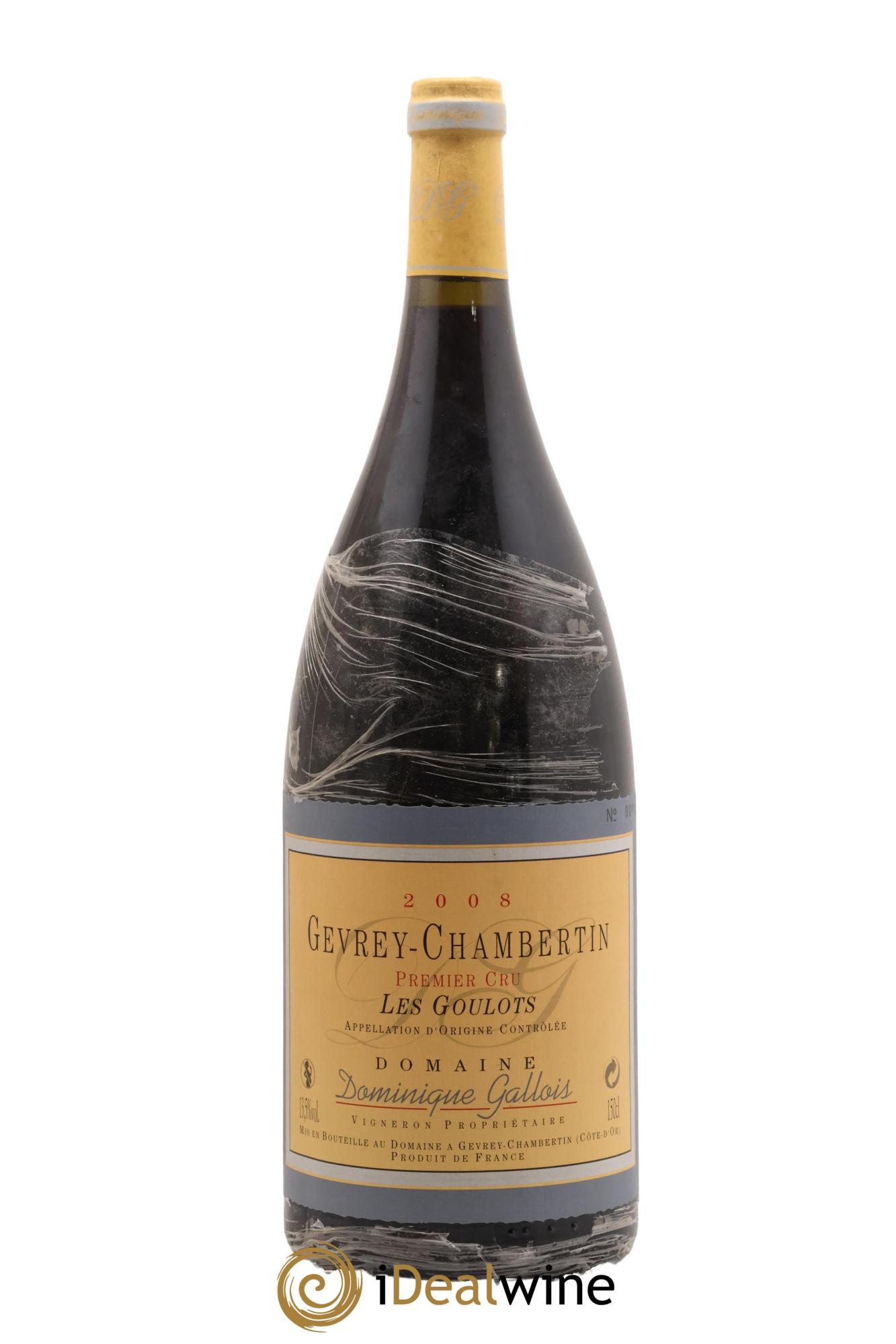 Gevrey-Chambertin 1er Cru Les Goulots Dominique Gallois 2008 - Posten von 1 Magnum - 0