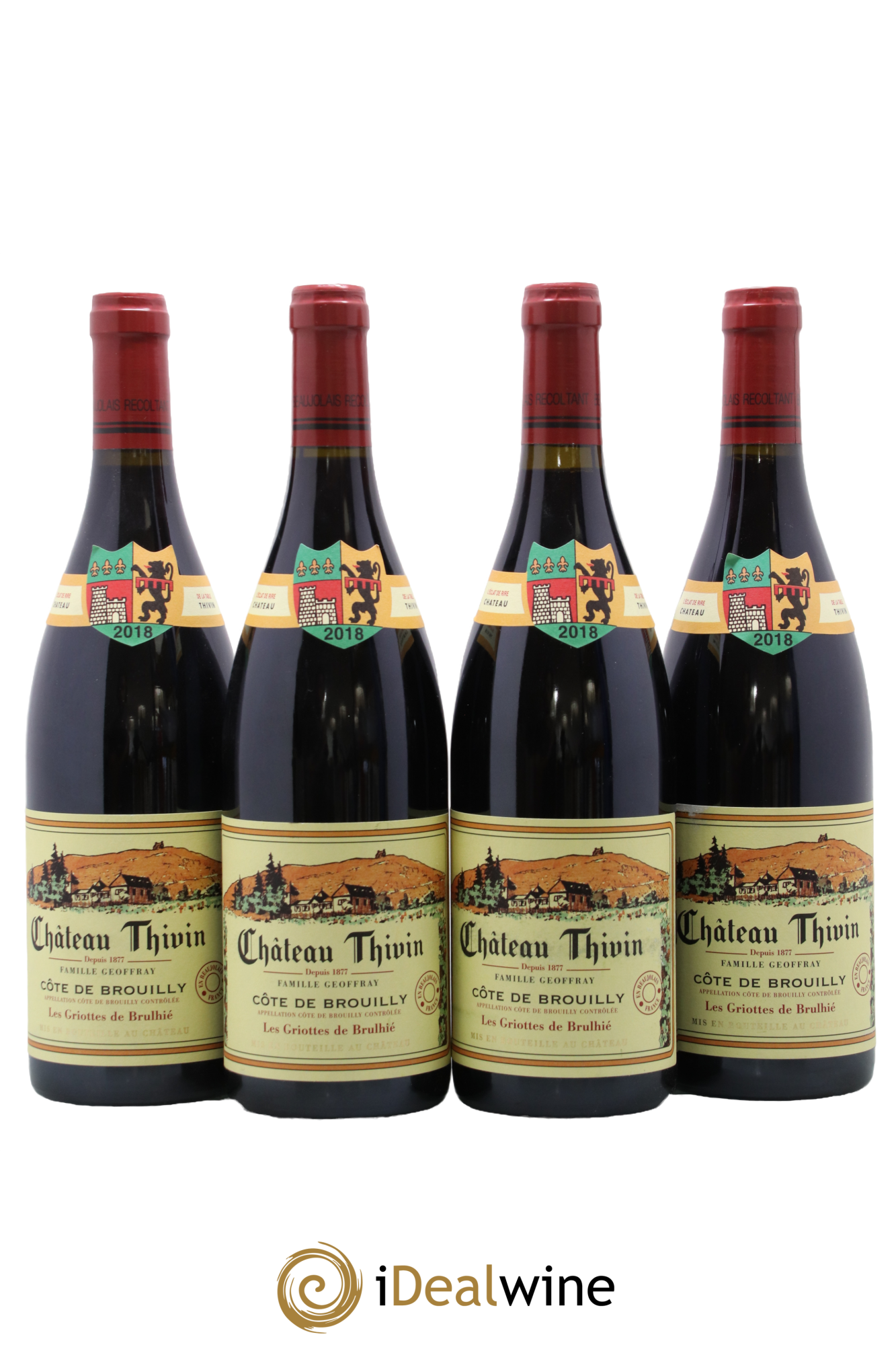 Côte de Brouilly Les Griottes de Brulhié Château Thivin 2018 - Lot de 4 bouteilles - 0