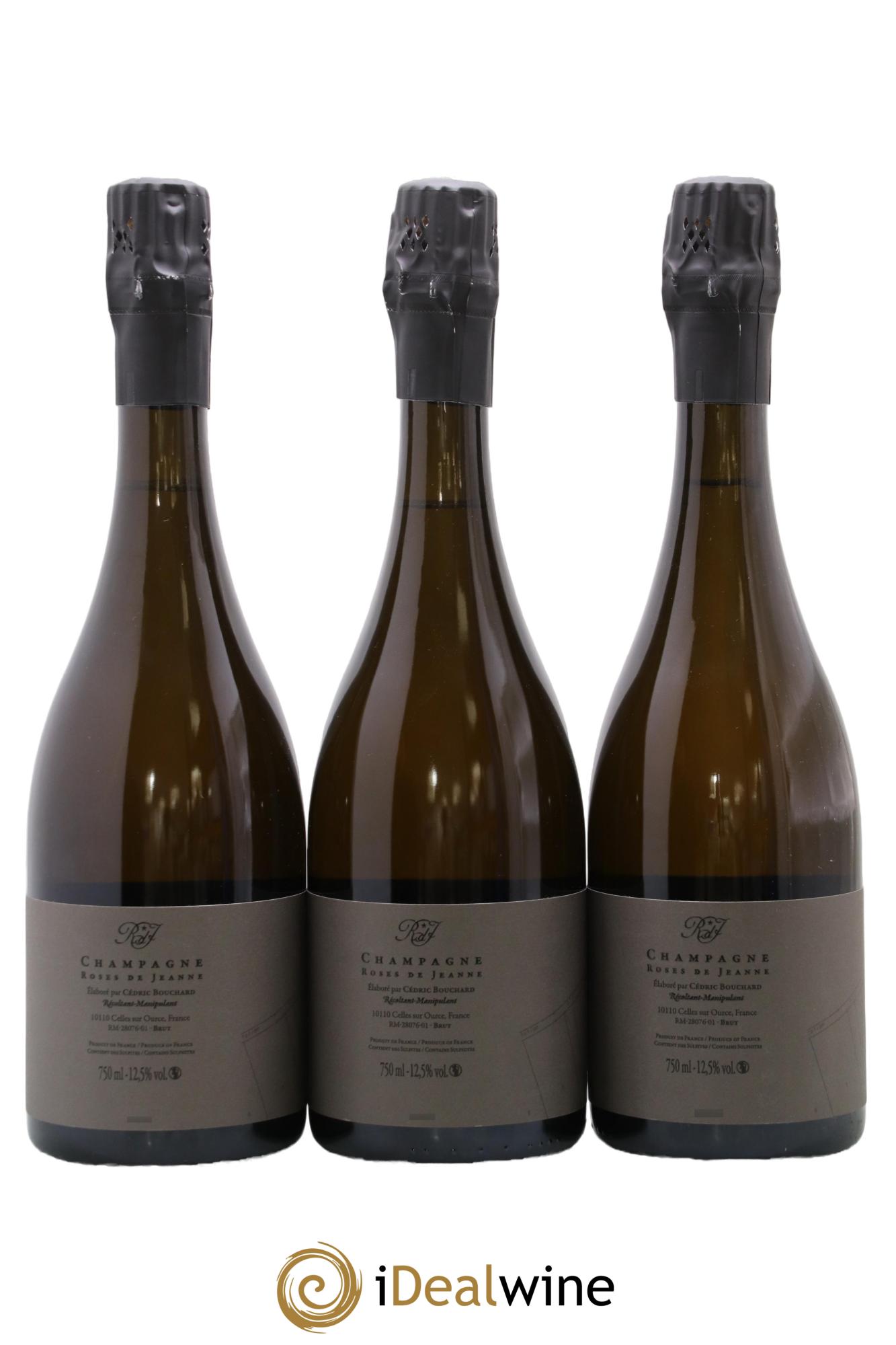 Roses de Jeanne Côte de Val Vilaine Blanc de Noirs Cédric Bouchard 2022 - Lot de 3 bouteilles - 1