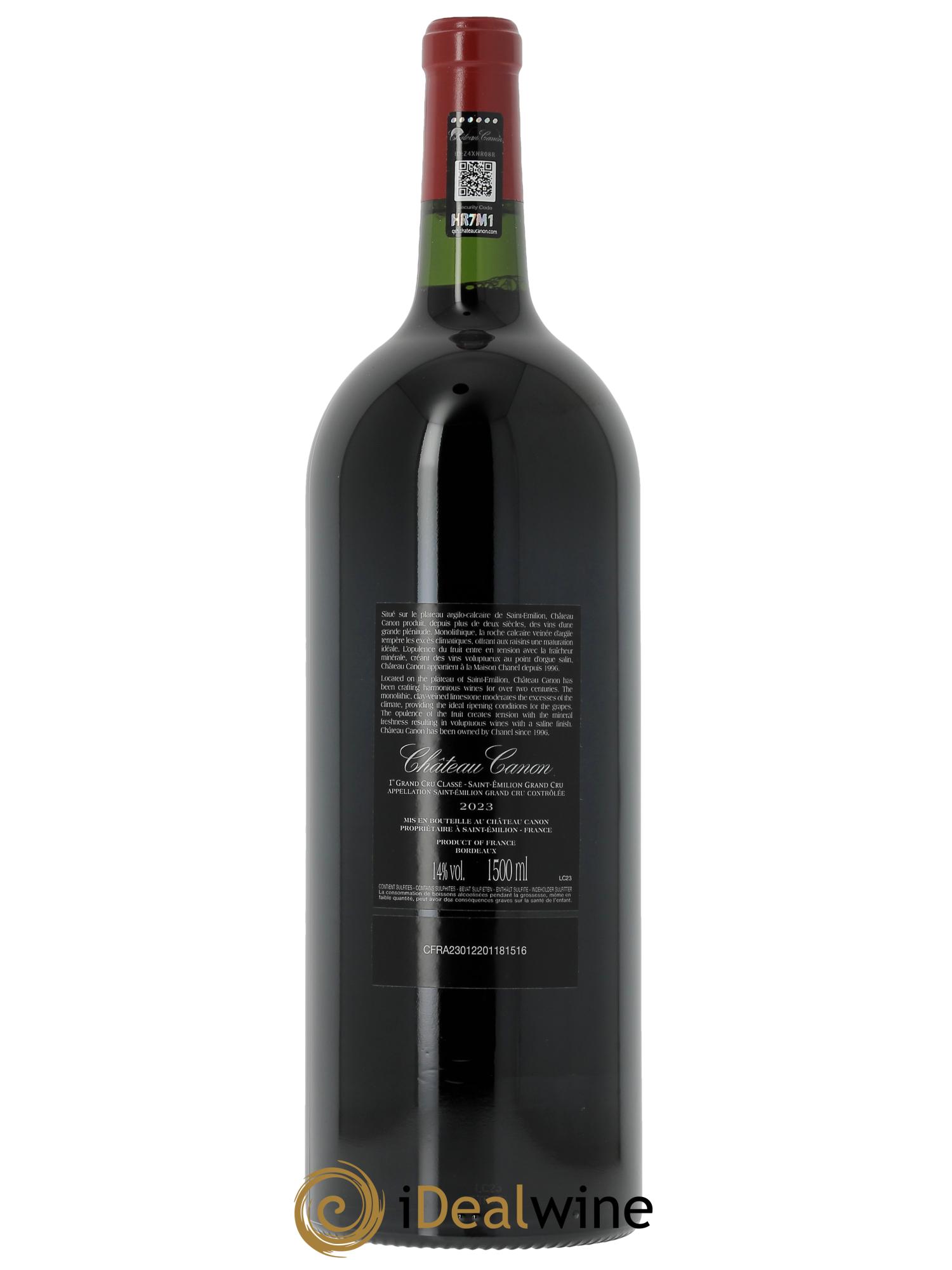 Château Canon 1er Grand Cru Classé B (Original-holzkiste ab 3 Mag.) 2023 - Posten von 1 Magnum - 1