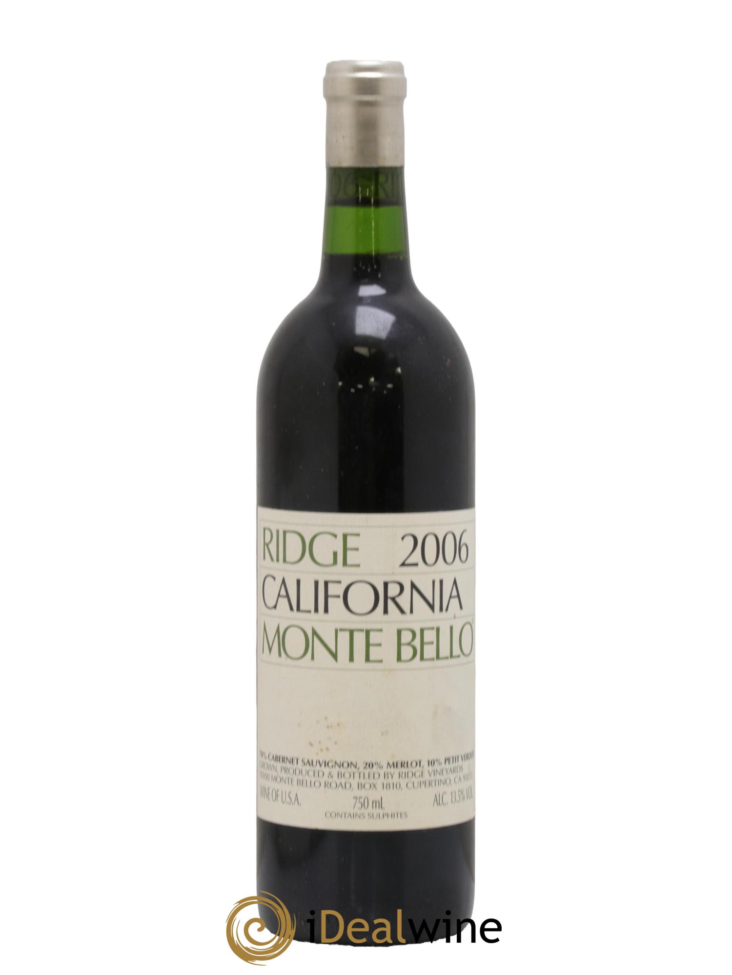 Santa Cruz Mountains Monte Bello Ridge Vineyards 2006 - Posten von 1 Flasche - 0