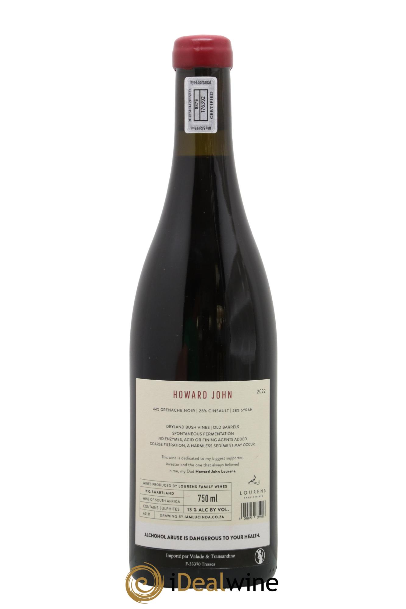 Swartland Lourens Family Wines Howard John 2022 - Lotto di 1 bottiglia - 1