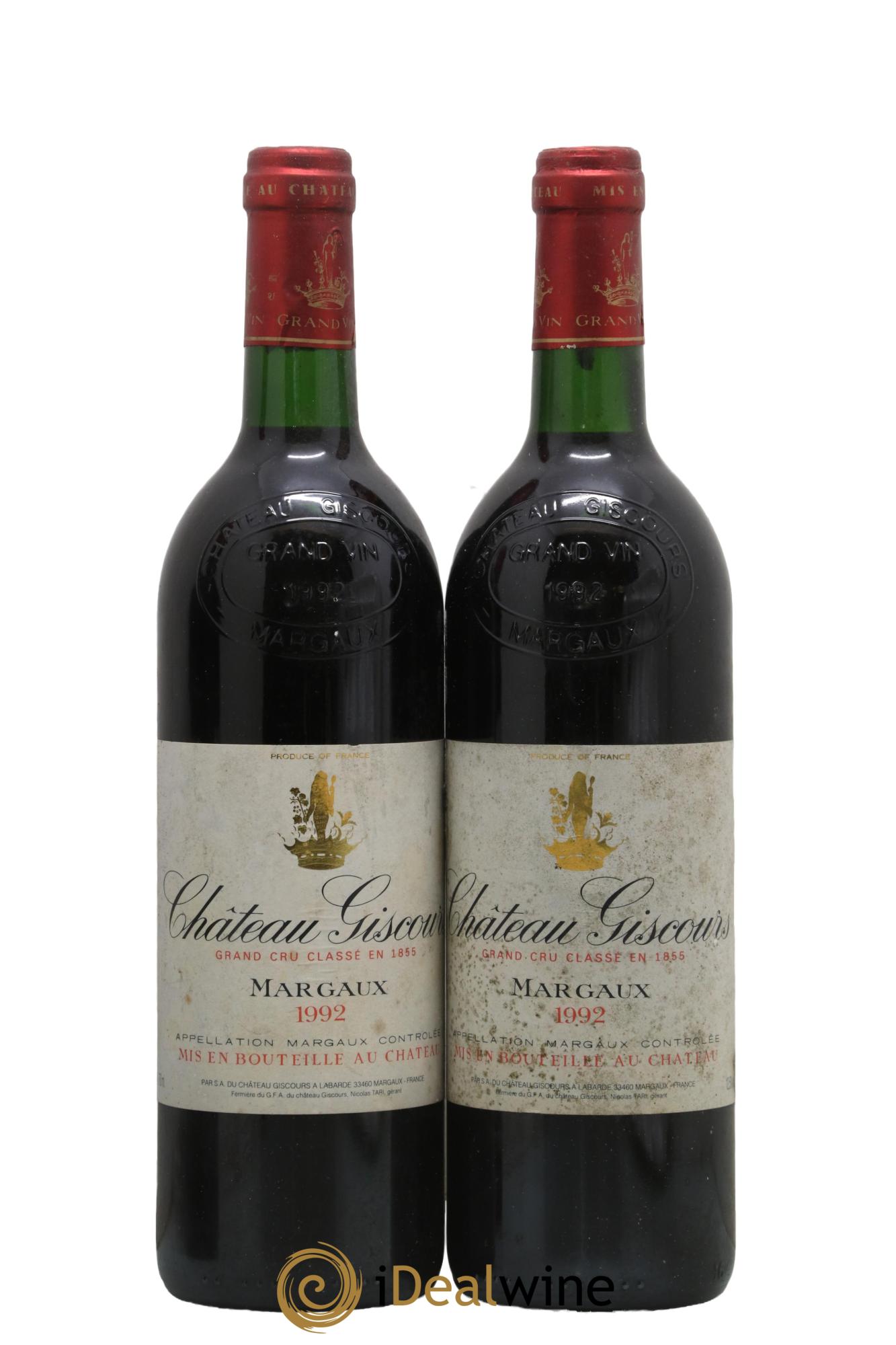 Château Giscours 3ème Grand Cru Classé 1992 - Lot de 2 bouteilles - 0