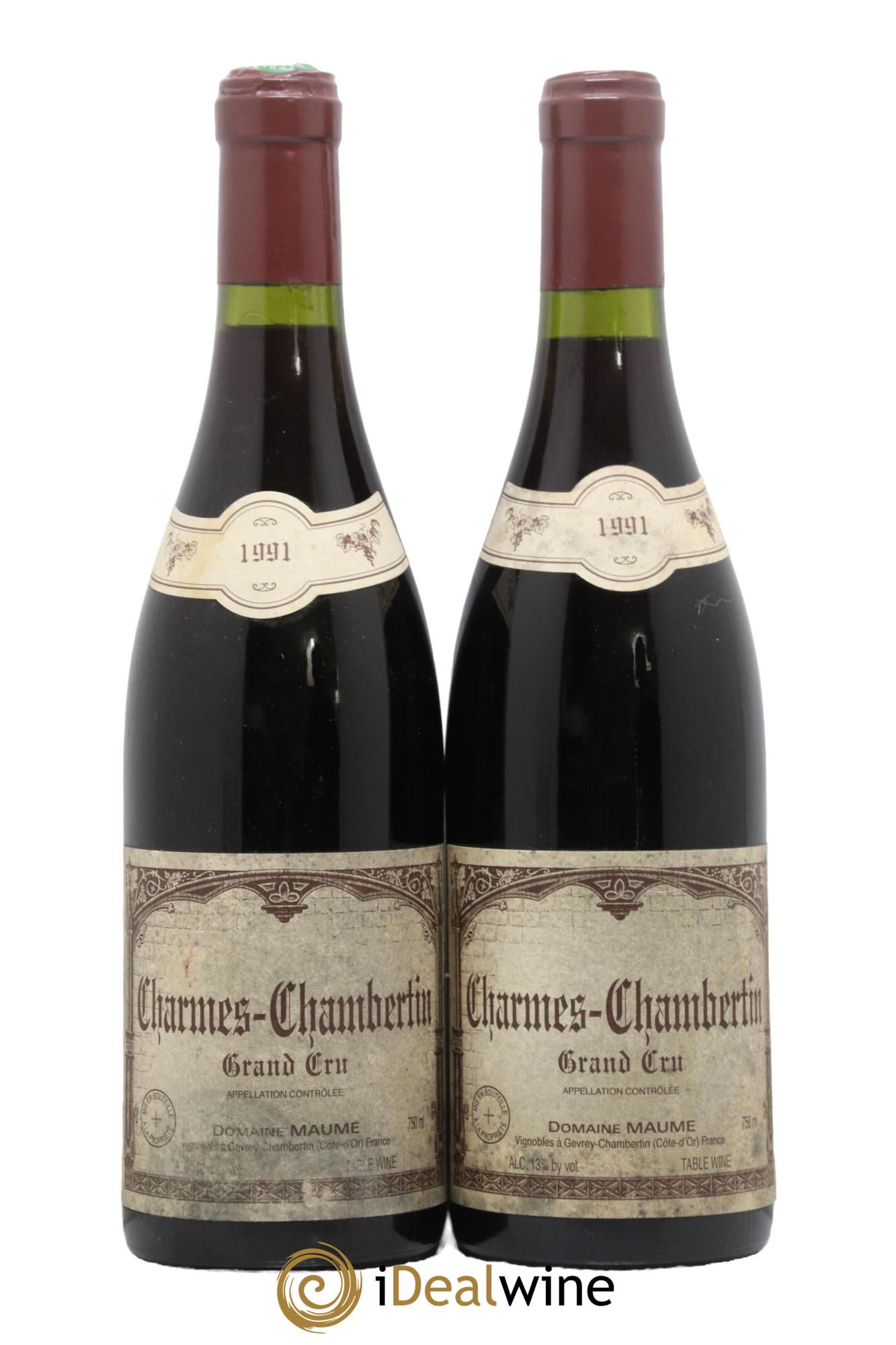 Charmes-Chambertin Grand Cru Maume (Domaine) 1991 - Lot de 2 bouteilles - 0