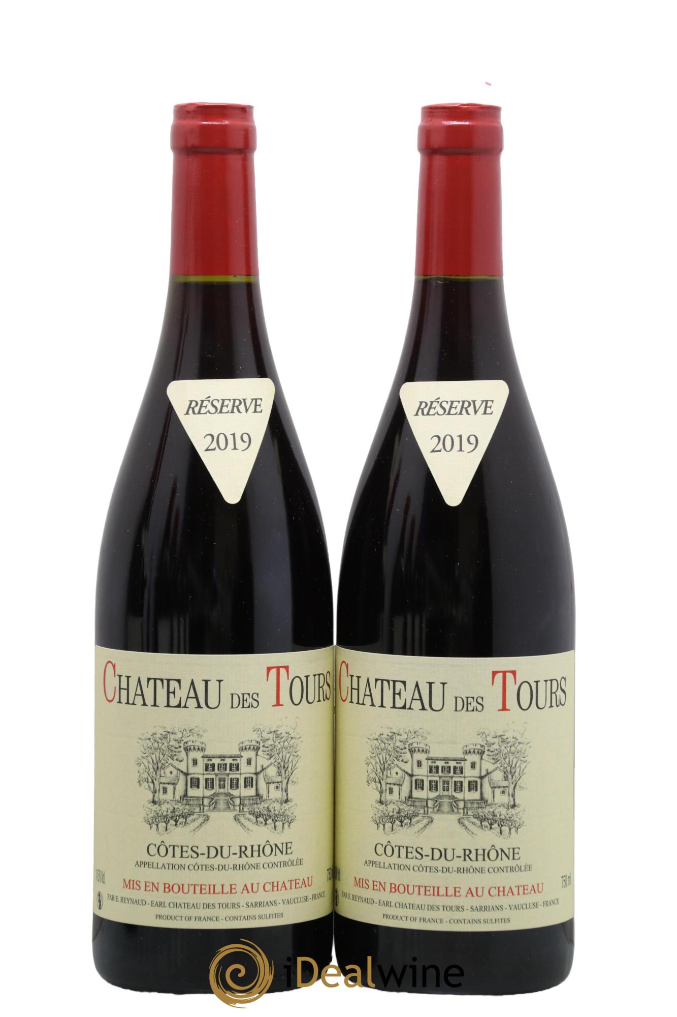 Côtes-du-Rhône Château des Tours Emmanuel Reynaud 2019 - Lot de 2 bouteilles - 0