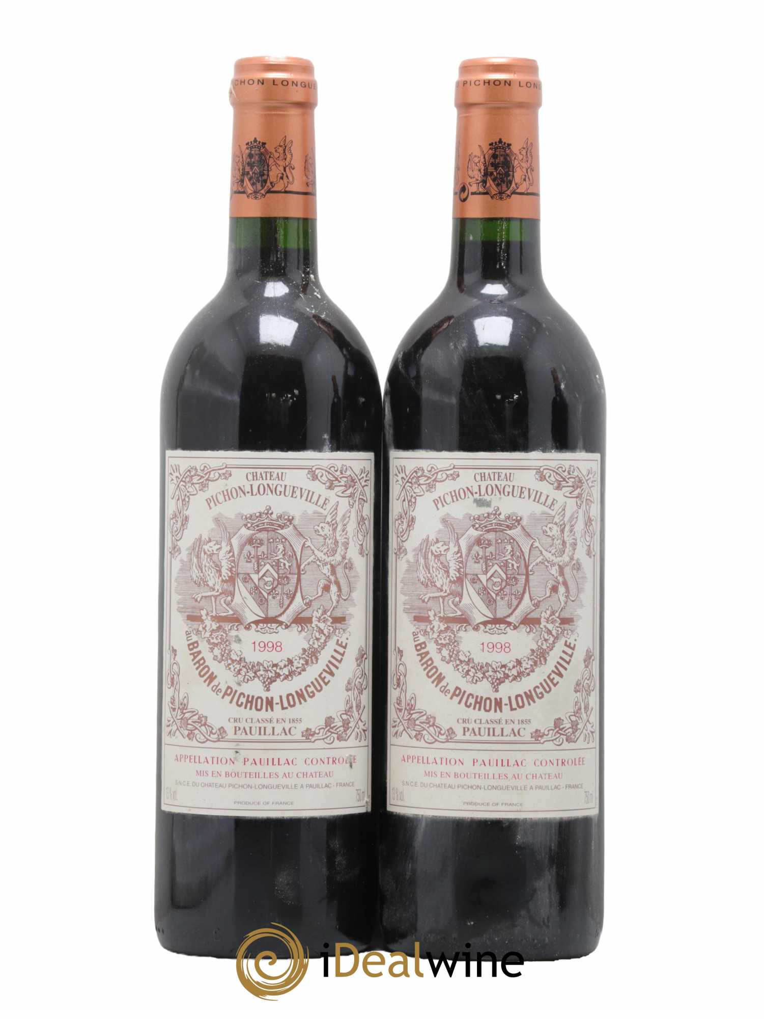 Pichon Longueville Baron 2ème Grand Cru Classé 1998 - Lot de 2 bouteilles - 0