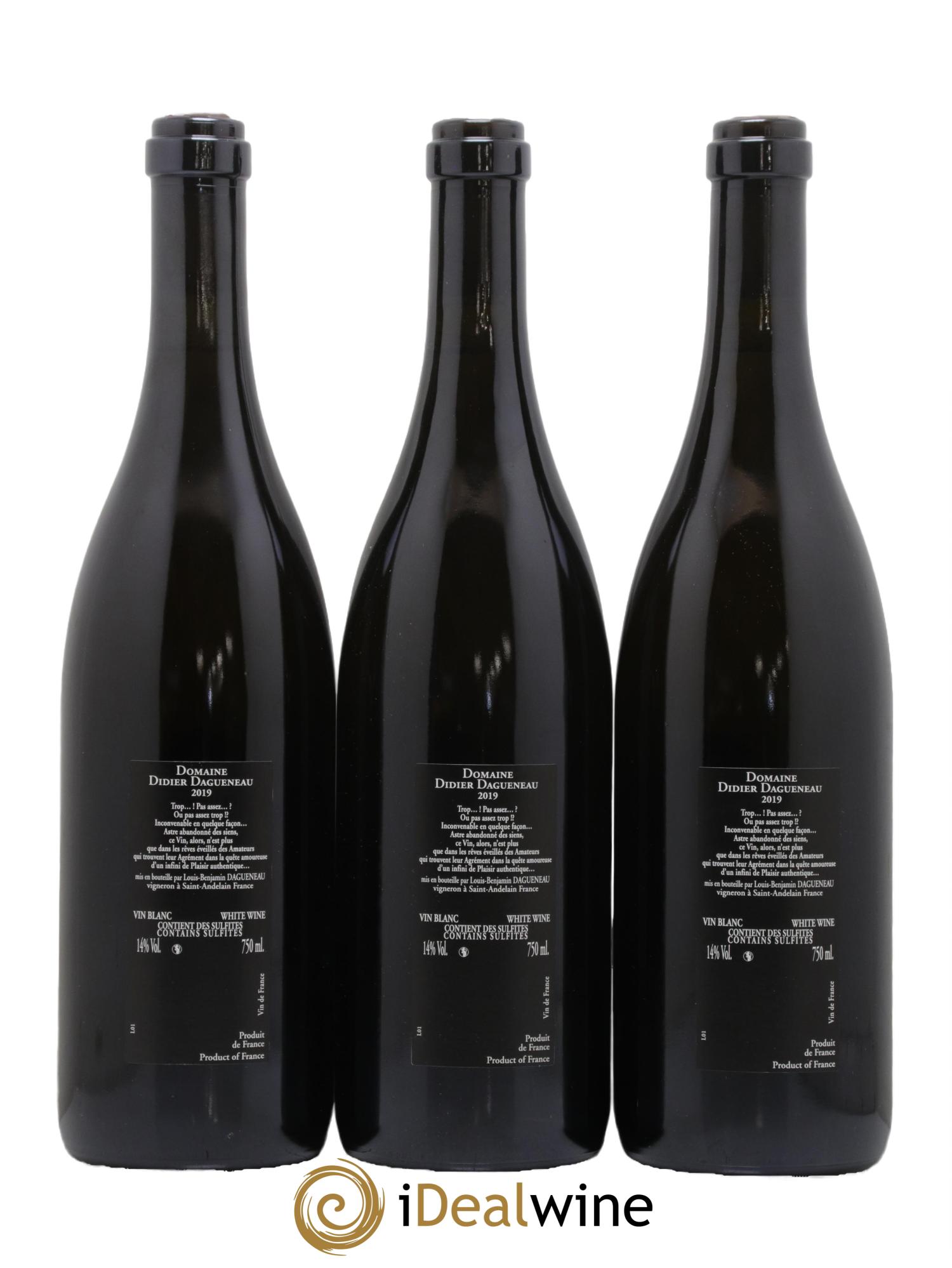 Vin de France (anciennement Pouilly-Fumé) Silex Dagueneau (Domaine Didier - Louis-Benjamin) 2019 - Posten von 3 Flaschen - 1