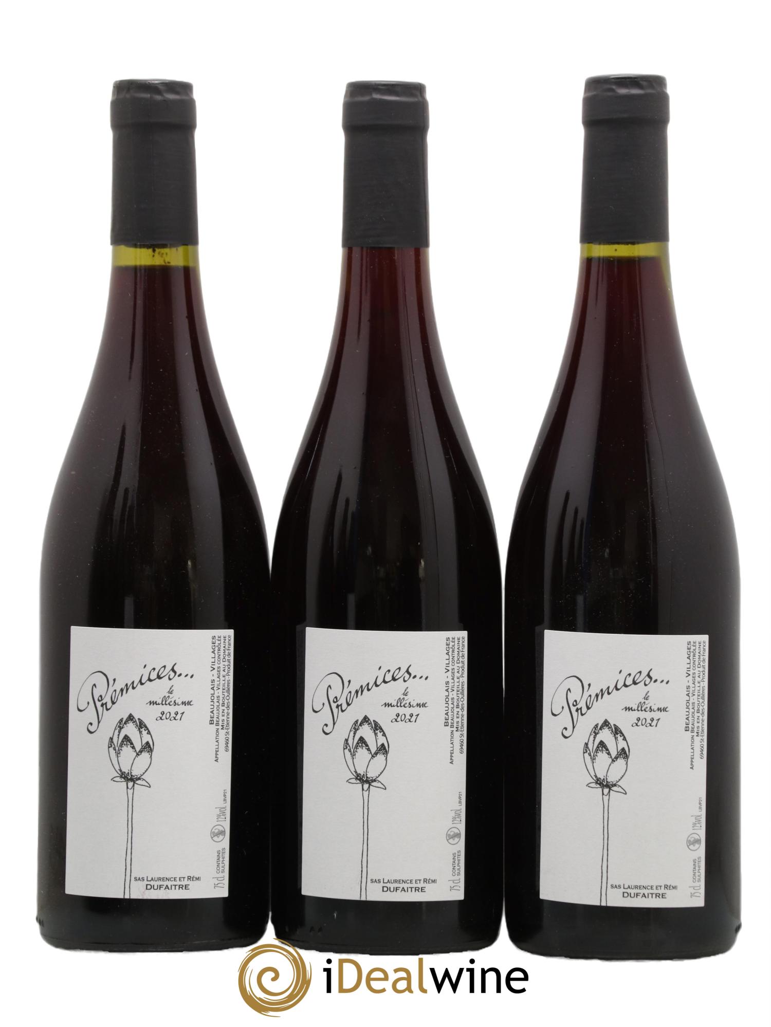 Beaujolais Village Premices Domaine Remi Dufaitre 2021 - Lot de 6 bouteilles - 1