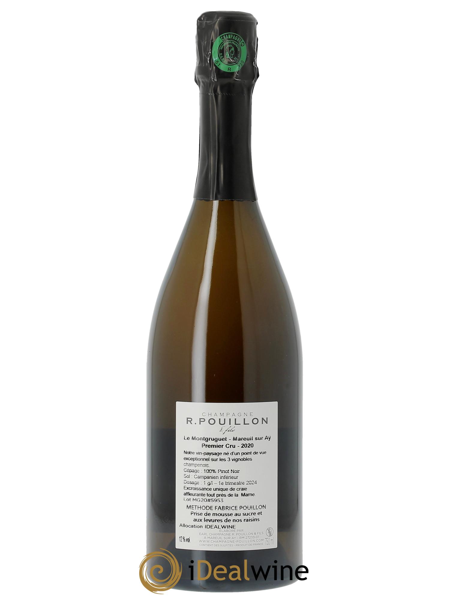 Le Montgruguet 1er Cru Extra-Brut R. Pouillon & fils 2020 - Lotto di 1 bottiglia - 1