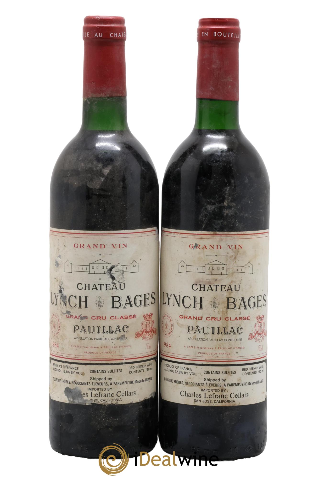 Château Lynch Bages 5ème Grand Cru Classé 1984 - Lot de 2 bouteilles - 0