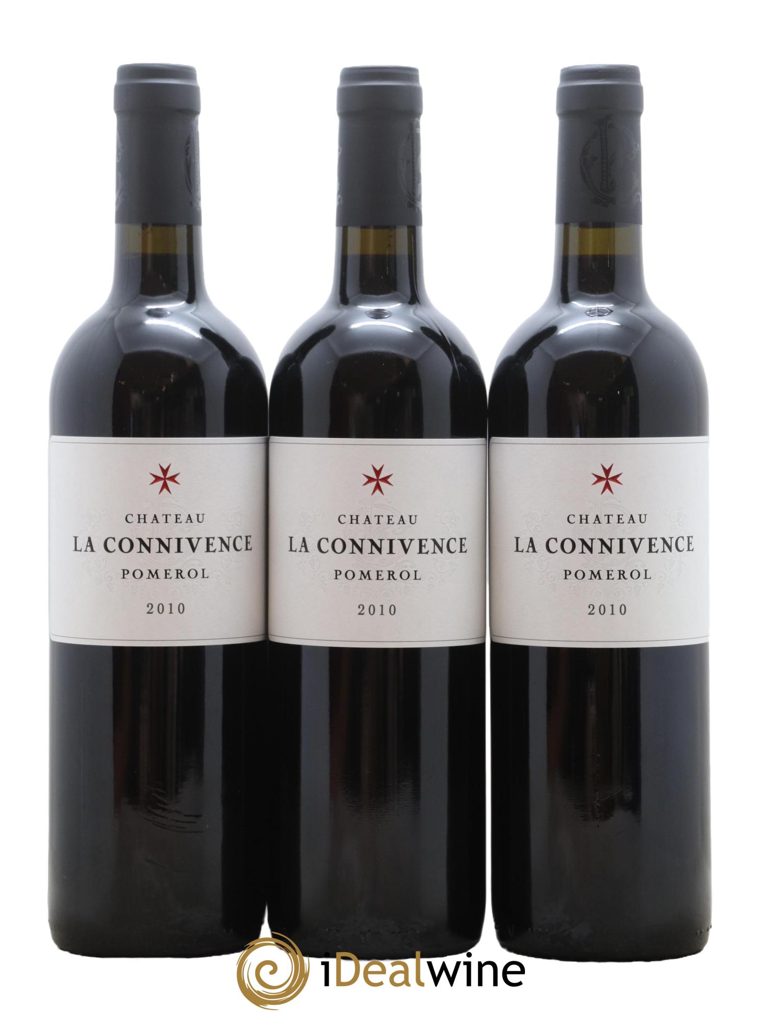 Pomerol Chateau La Connivence 2010 - Lot de 3 bouteilles - 0