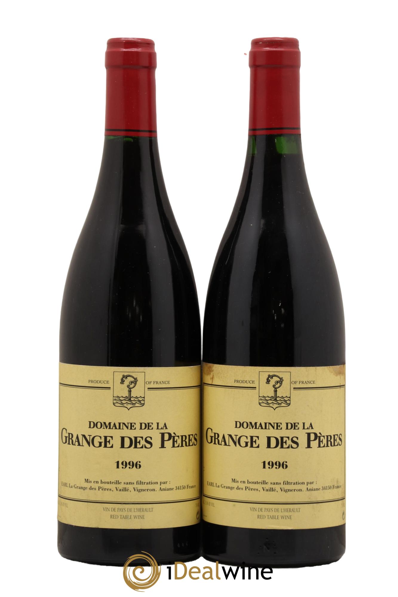 Pays d'Hérault Grange des Pères Laurent Vaillé 1996 - Lot de 2 bouteilles - 0