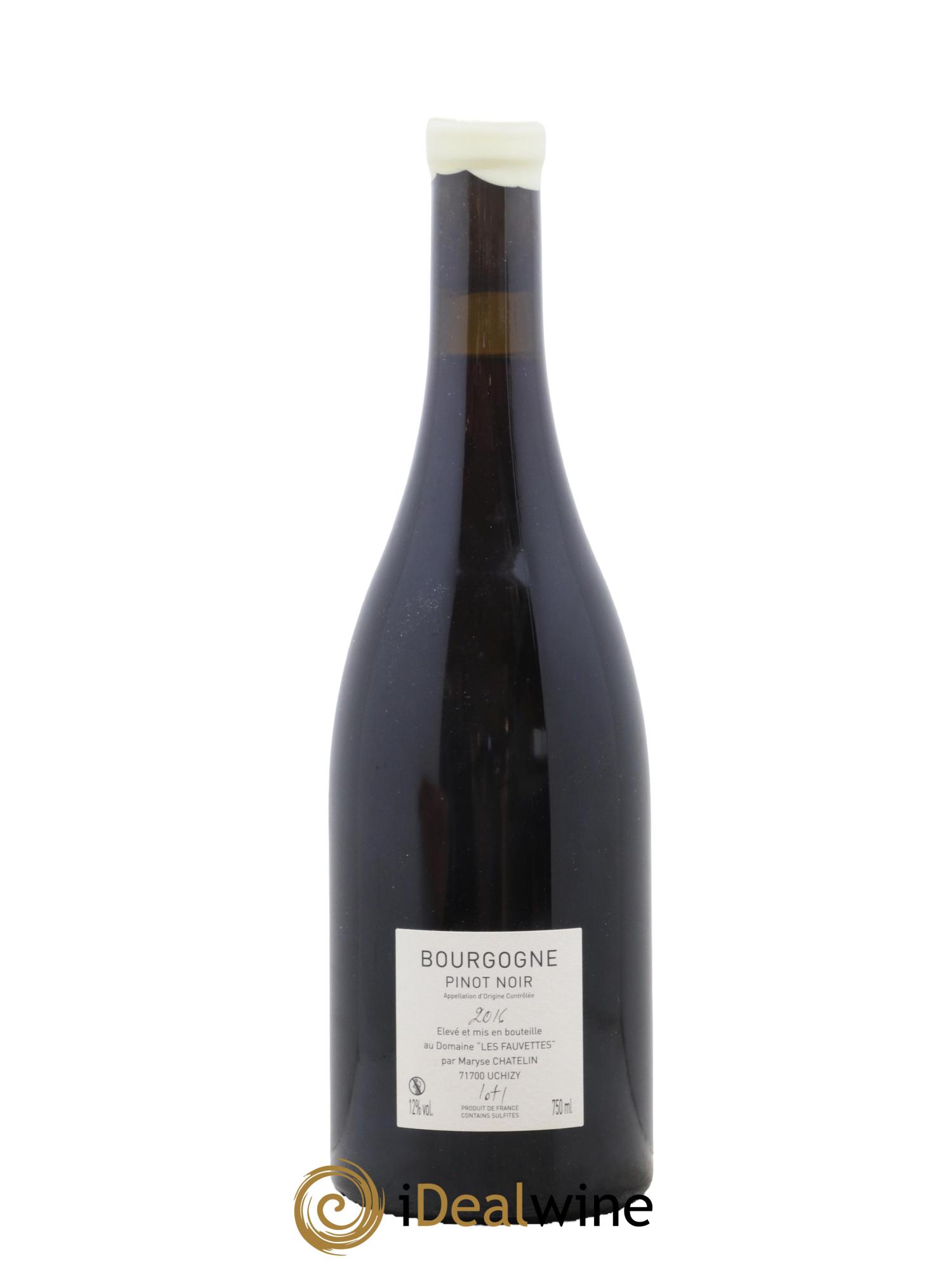 Bourgogne "De l'Aube à l'Aube" Pinot Noir Maryse Chatelain Domaine Des Fauvettes 2016 - Lot de 1 bouteille - 1