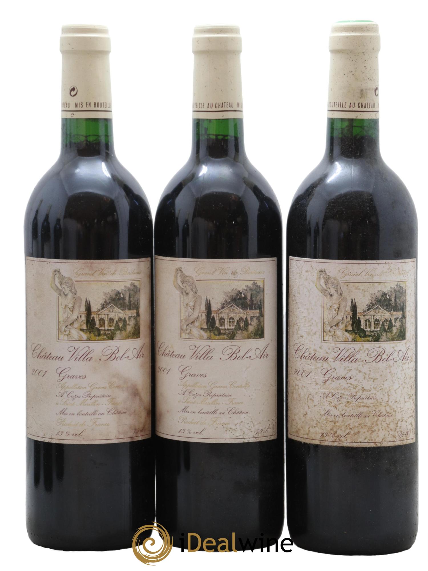 Graves Chateau Villa Bel Air 2001 - Lot de 6 bouteilles - 2