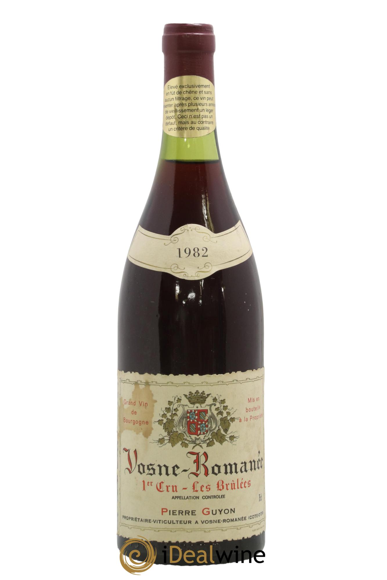 Vosne-Romanée 1er Cru Les Brulées Guyon (Domaine) 1982 - Lot de 1 bouteille - 0