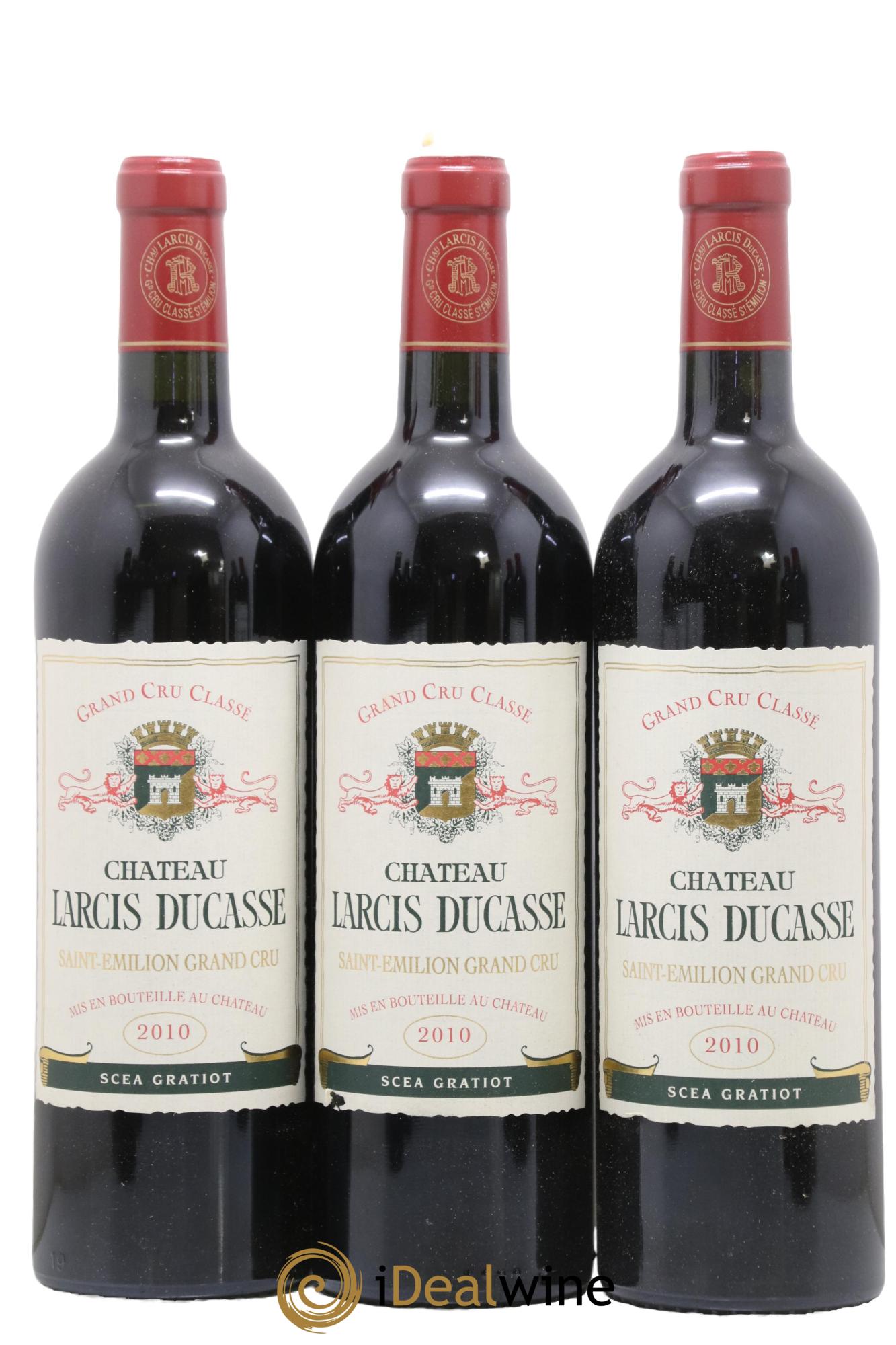 Château Larcis Ducasse 1er Grand Cru Classé B 2010 - Lot de 3 bouteilles - 0