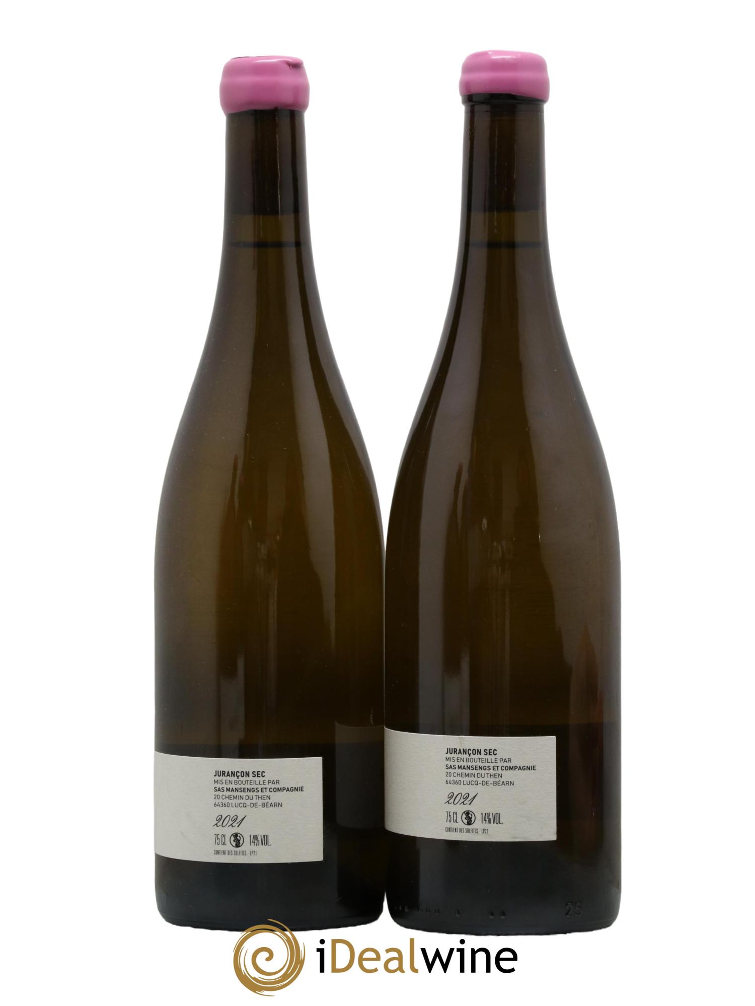 Jurançon Poudingues SAS Mansengs & Compagnie Jean Baptiste Semmartin 2021 - Lot of 2 bottles - 1