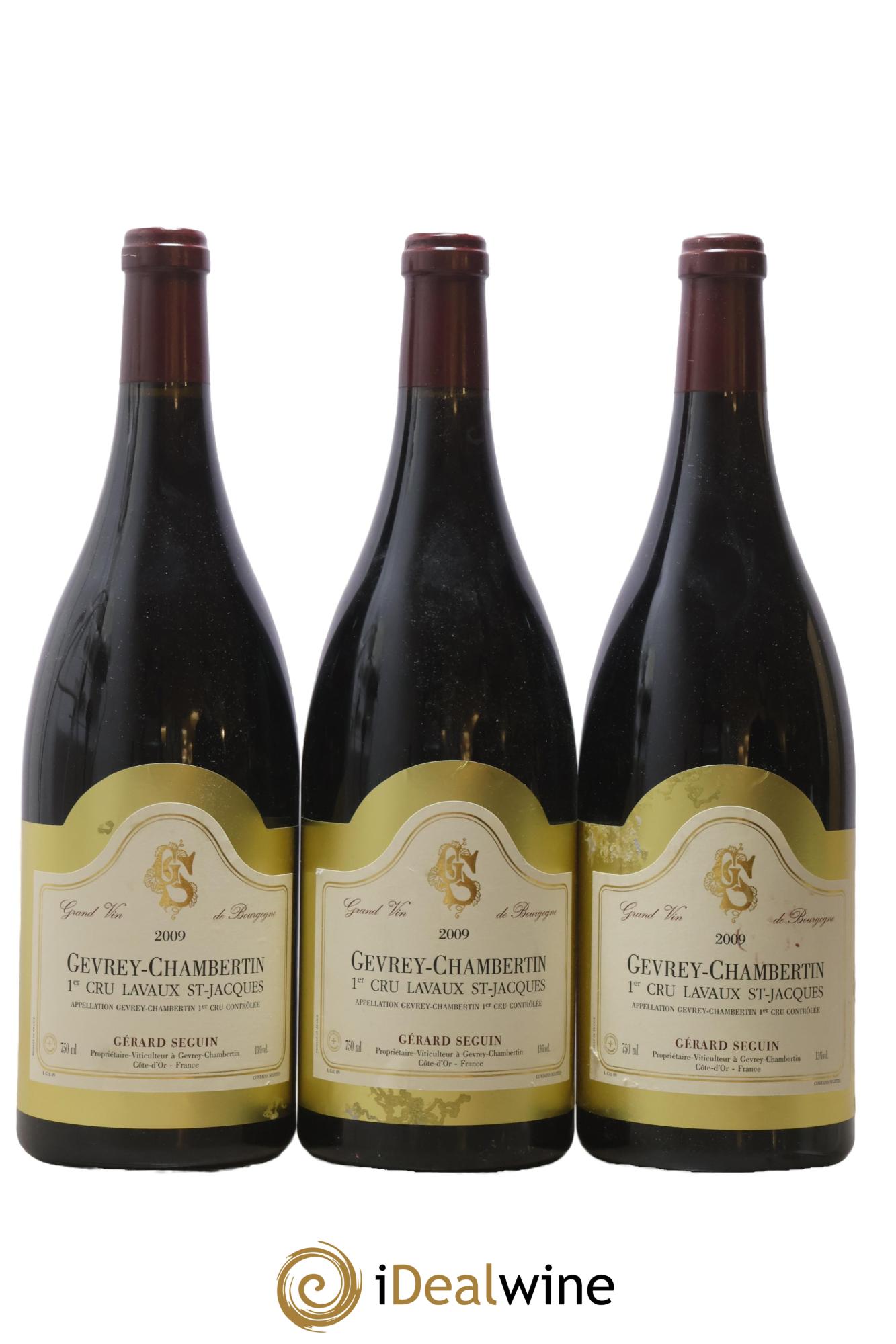 Gevrey-Chambertin 1er Cru Lavaux Saint-Jacques Gérard Seguin 2009 - Lot de 3 magnums - 0
