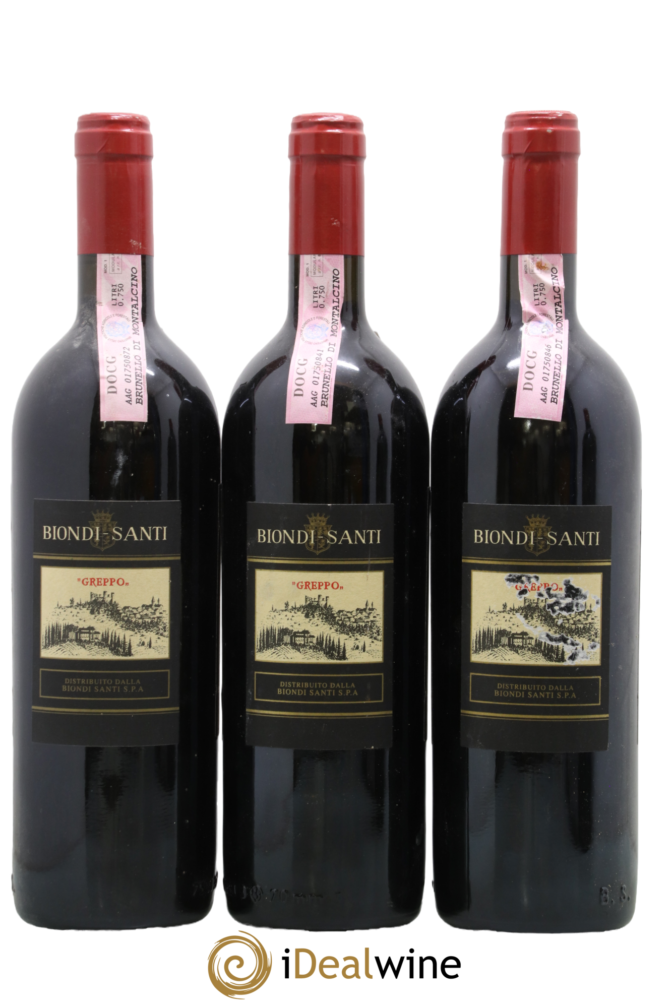 Brunello di Montalcino DOCG Biondi-Santi Tenuta Greppo 2001 - Lot de 3 bouteilles - 1