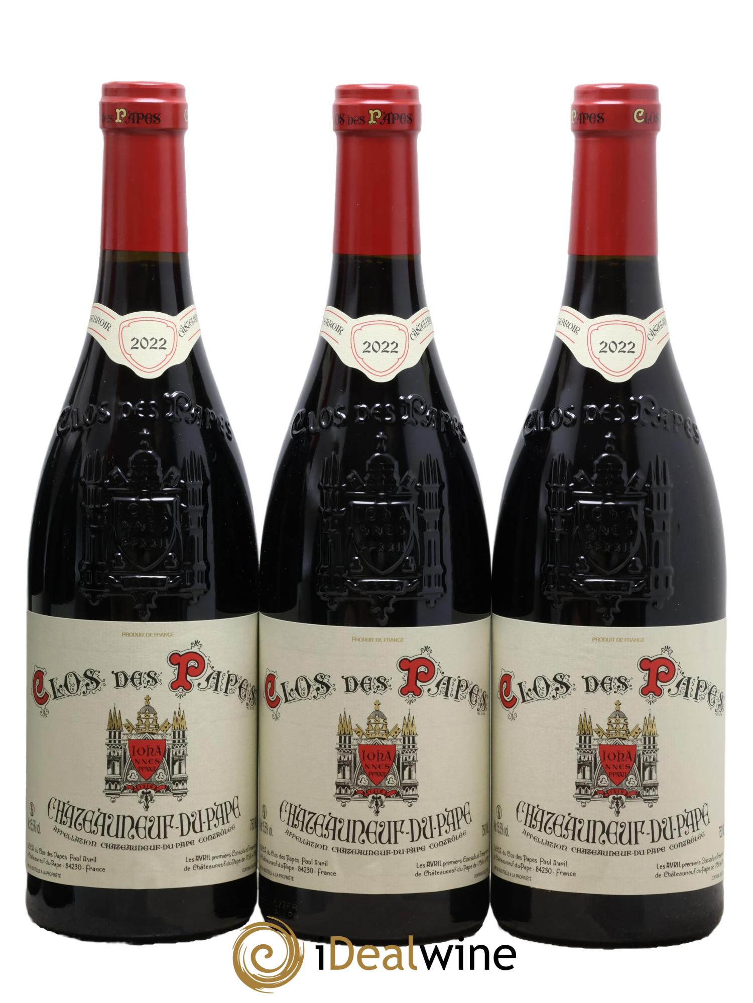 Châteauneuf-du-Pape Clos des Papes - Paul Avril 2022 - Lotto di 6 bottiglie - 1