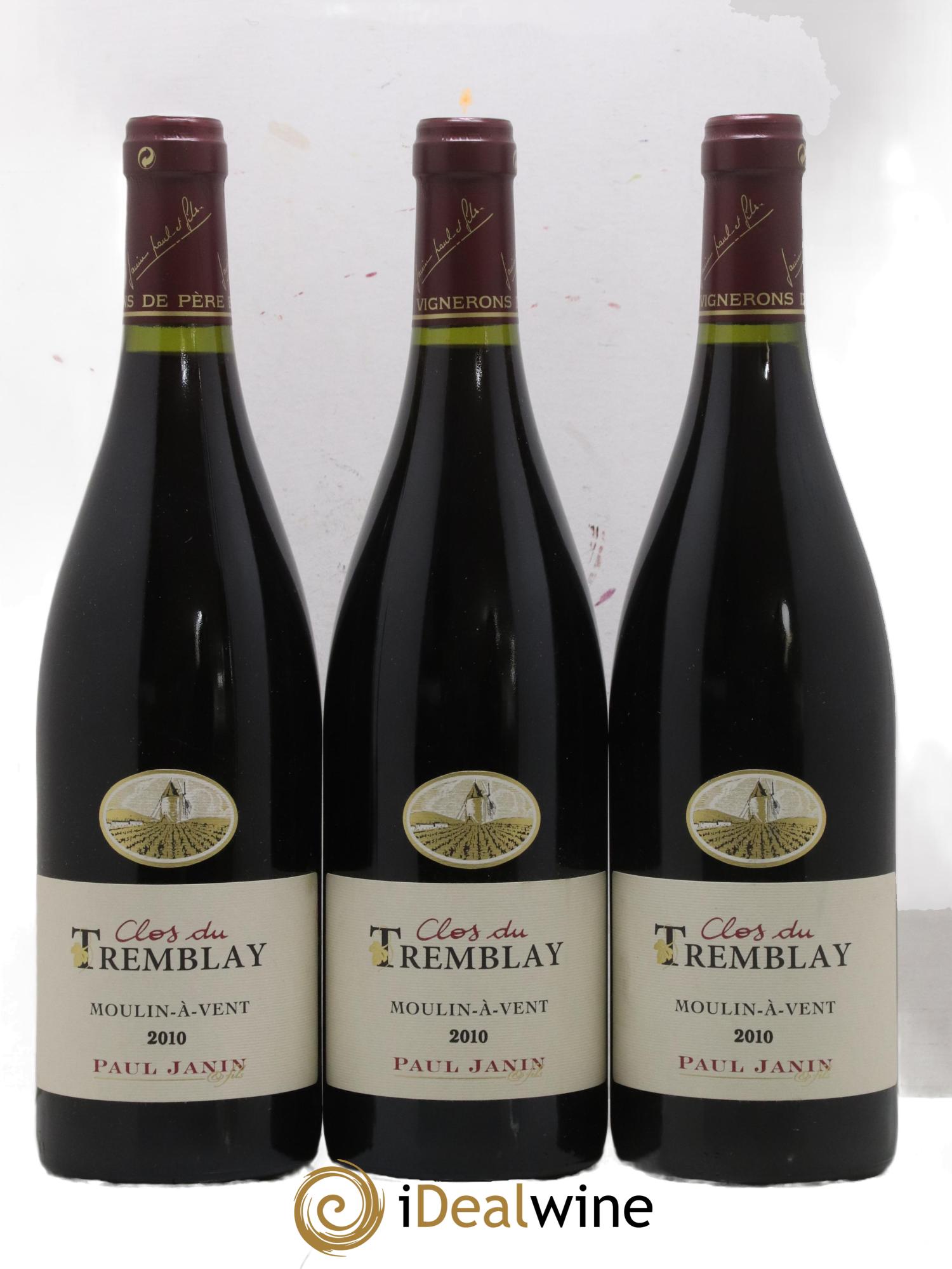 Moulin-à-Vent Clos du Tremblay Paul Janin (Domaine) 2010 - Lot de 3 bouteilles - 0