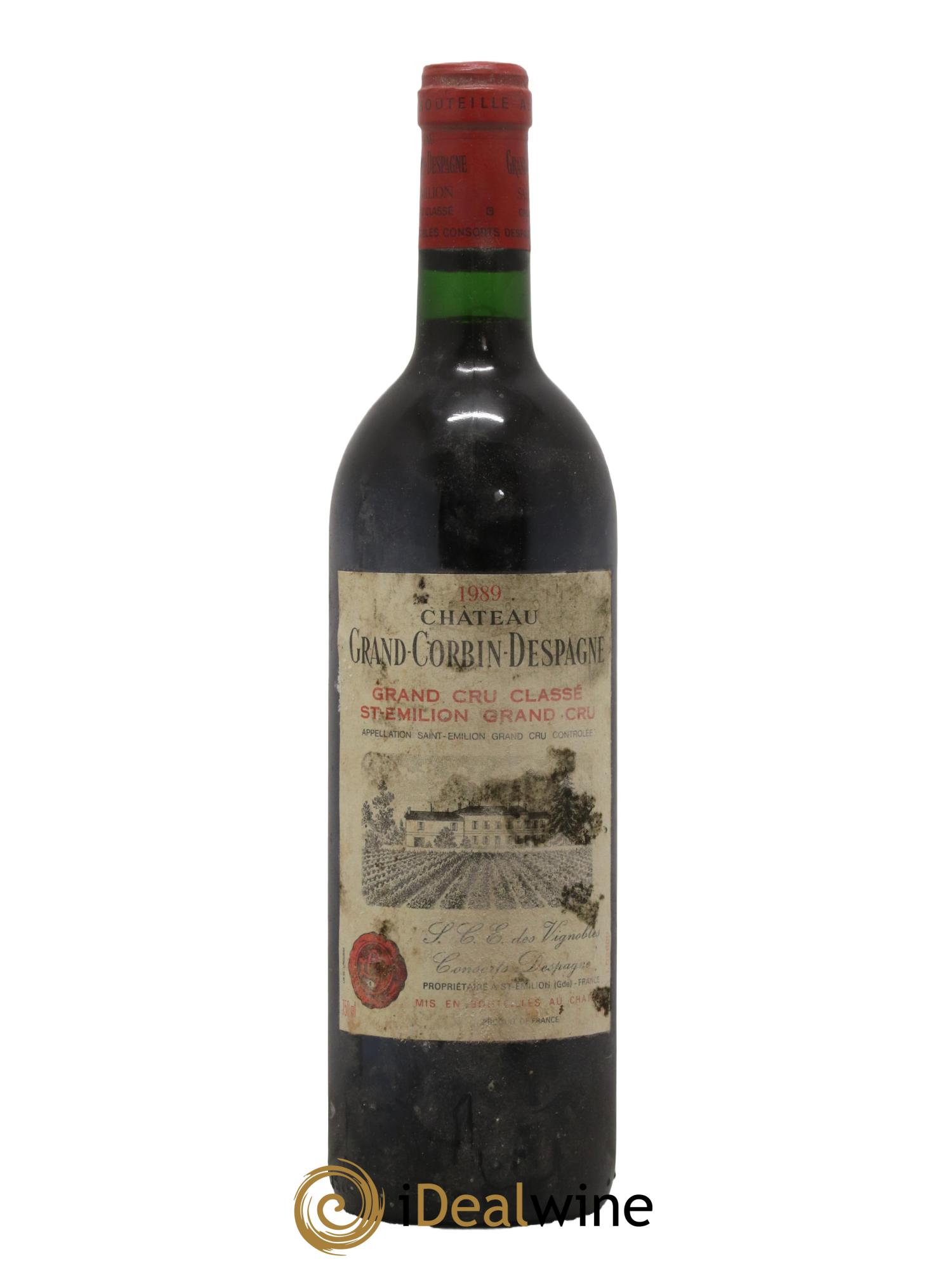 Château Grand Corbin Despagne Grand Cru Classé 1989 - Lot de 1 bouteille - 0