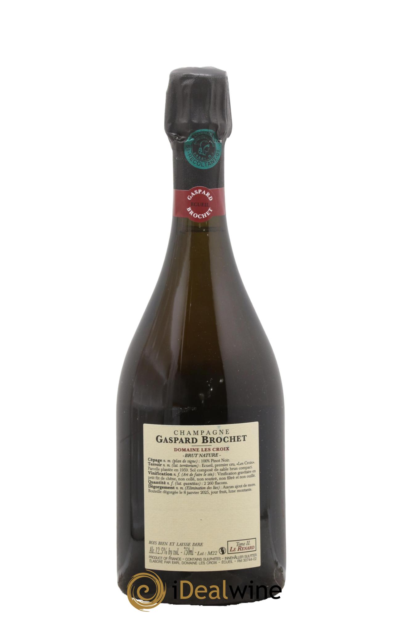 Le Renard Tome II Gaspard Brochet - Lot de 1 bouteille - 1