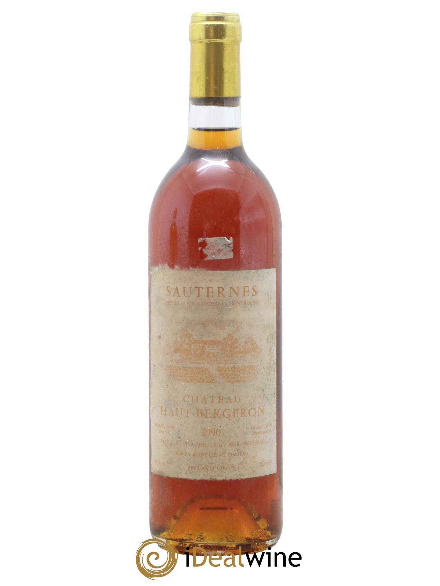 Château Haut-Bergeron 1990 - Lotto di 1 bottiglia - 0