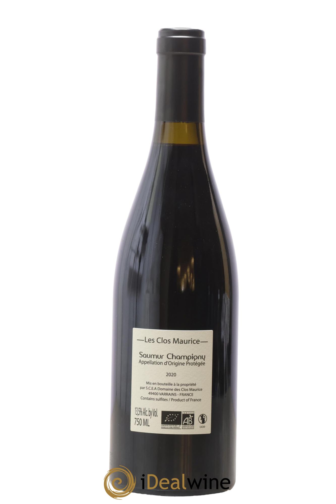 Saumur-Champigny Midi Domaine Les Clos Maurice 2020 - Lotto di 1 bottiglia - 1