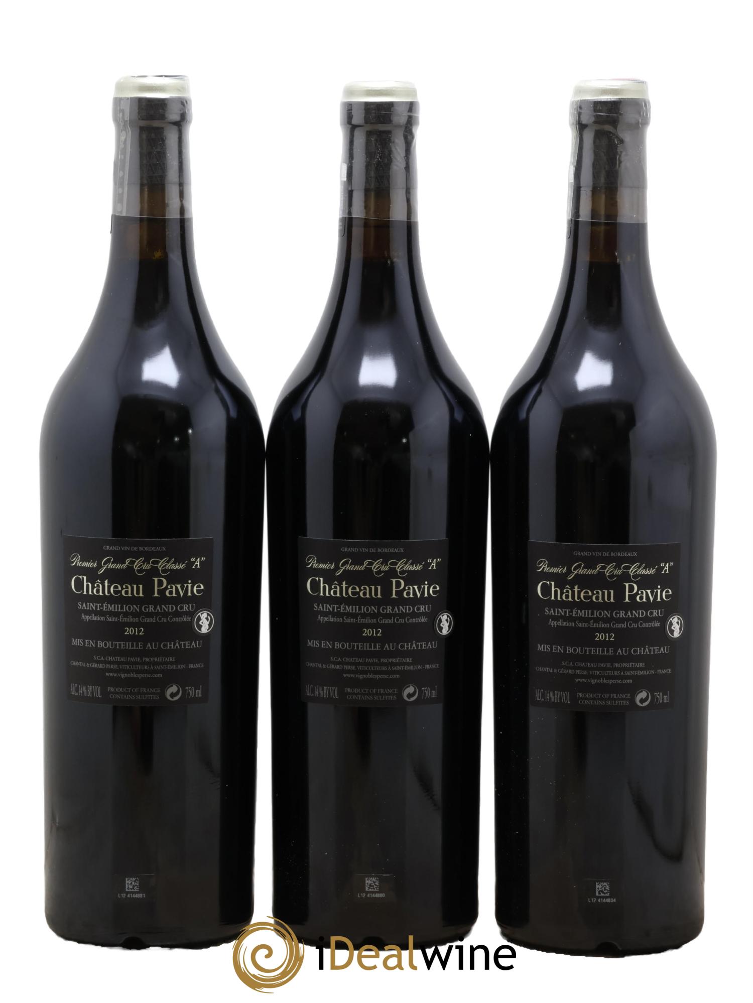 Château Pavie 1er Grand Cru Classé A 2012 - Lot of 3 bottles - 1