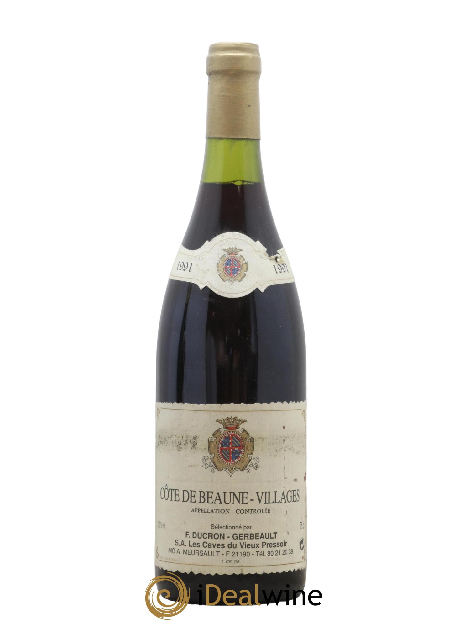 Côte de Beaune-Villages Ducron Gerbeault 1991 - Lot de 1 bouteille - 0