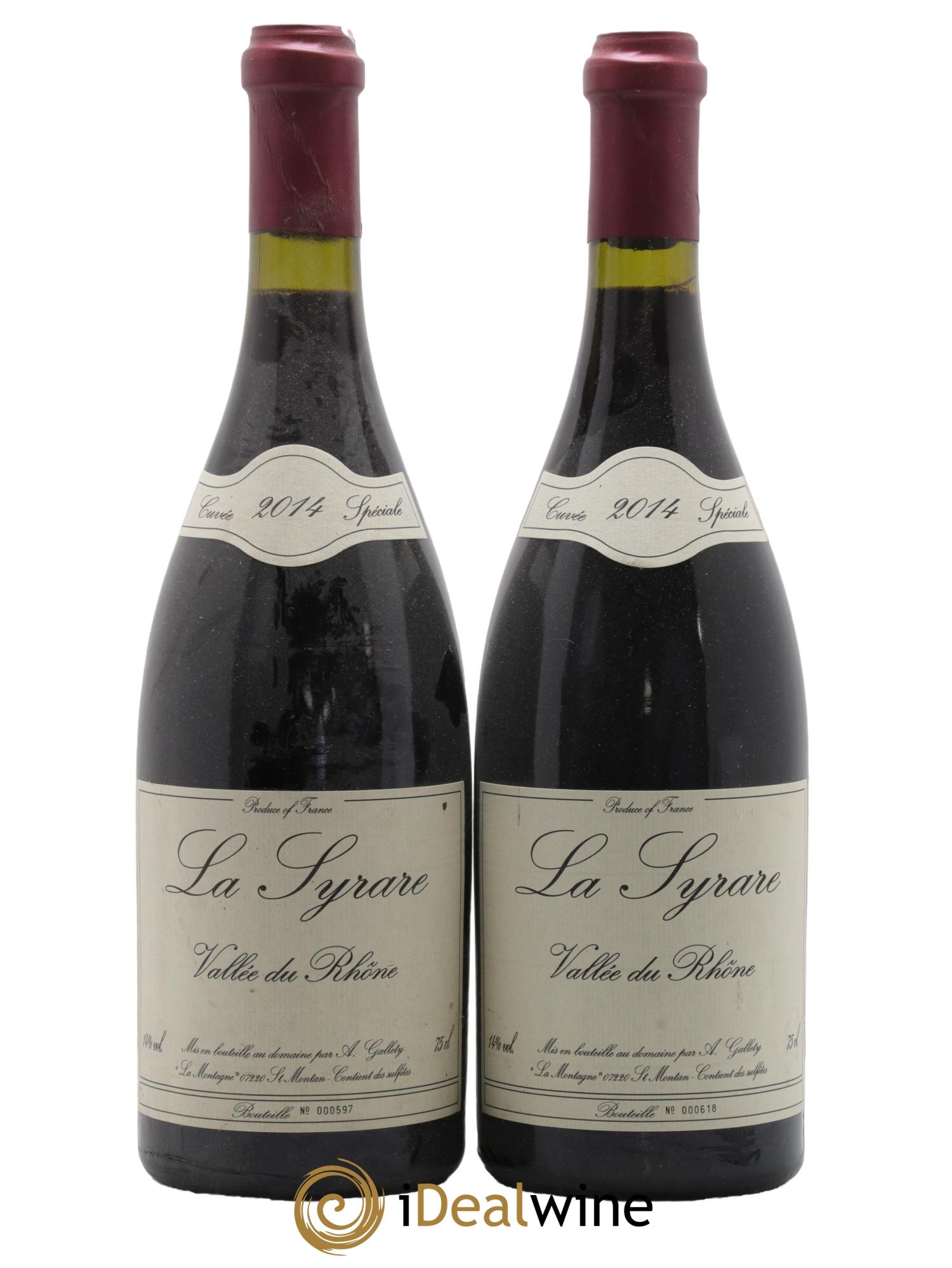 Côtes du Vivarais La Syrare Gallety (Domaine) 2014 - Lot de 2 bouteilles - 0
