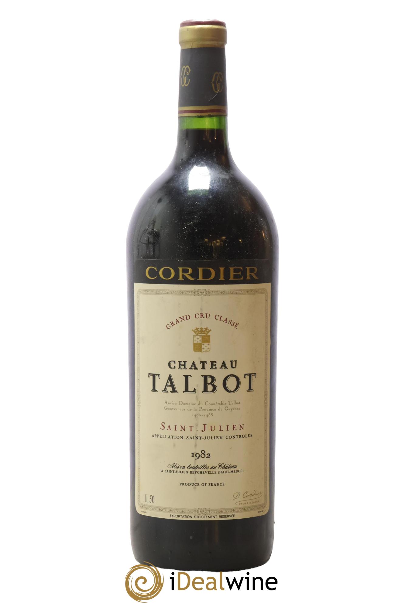 Château Talbot 4ème Grand Cru Classé 1982 - Lot de 1 magnum - 0