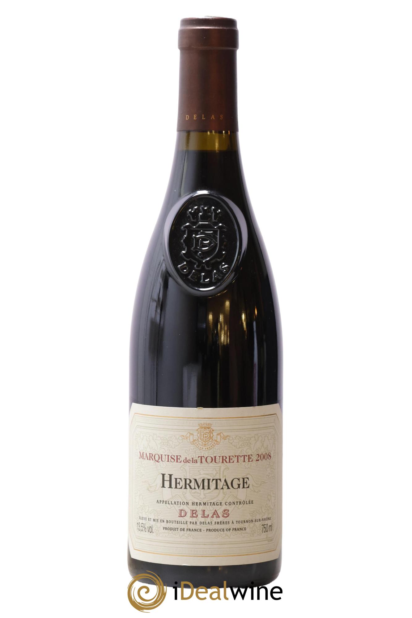 Hermitage Marquise de la Tourette Delas Frères 2008 - Posten von 1 Flasche - 0