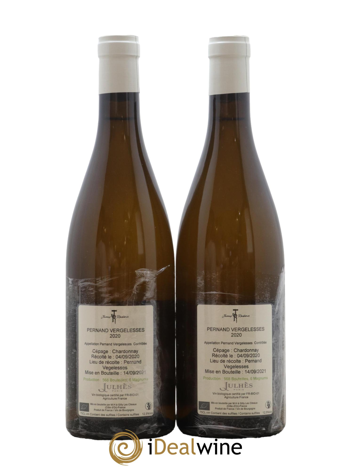 Pernand-Vergelesses Jeremy Recchione 2020 - Lot de 2 bouteilles - 1