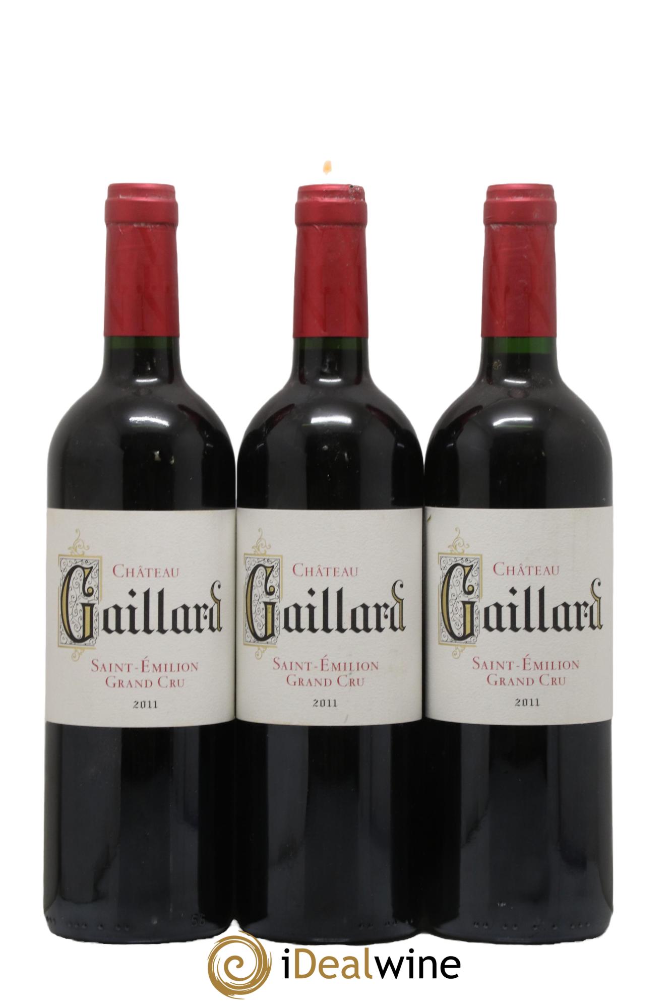 Saint-Émilion Grand Cru Château Gaillard 2011 - Lot of 3 bottles - 0