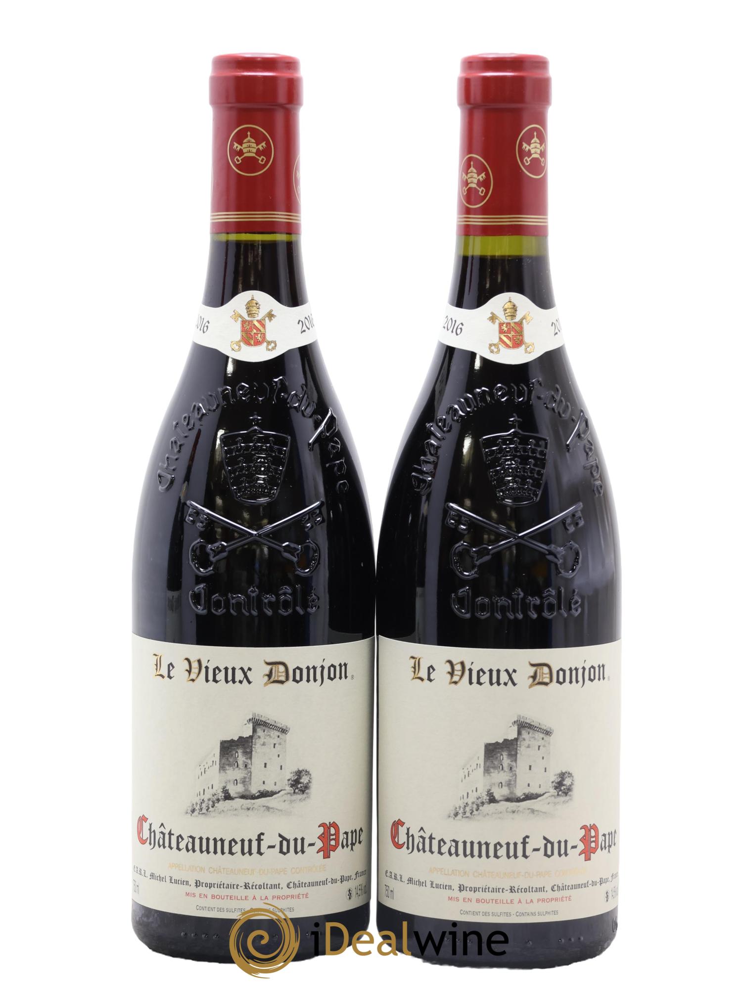 Châteauneuf-du-Pape Le Vieux Donjon Michel Lucien 2016 - Lot de 2 bouteilles - 0