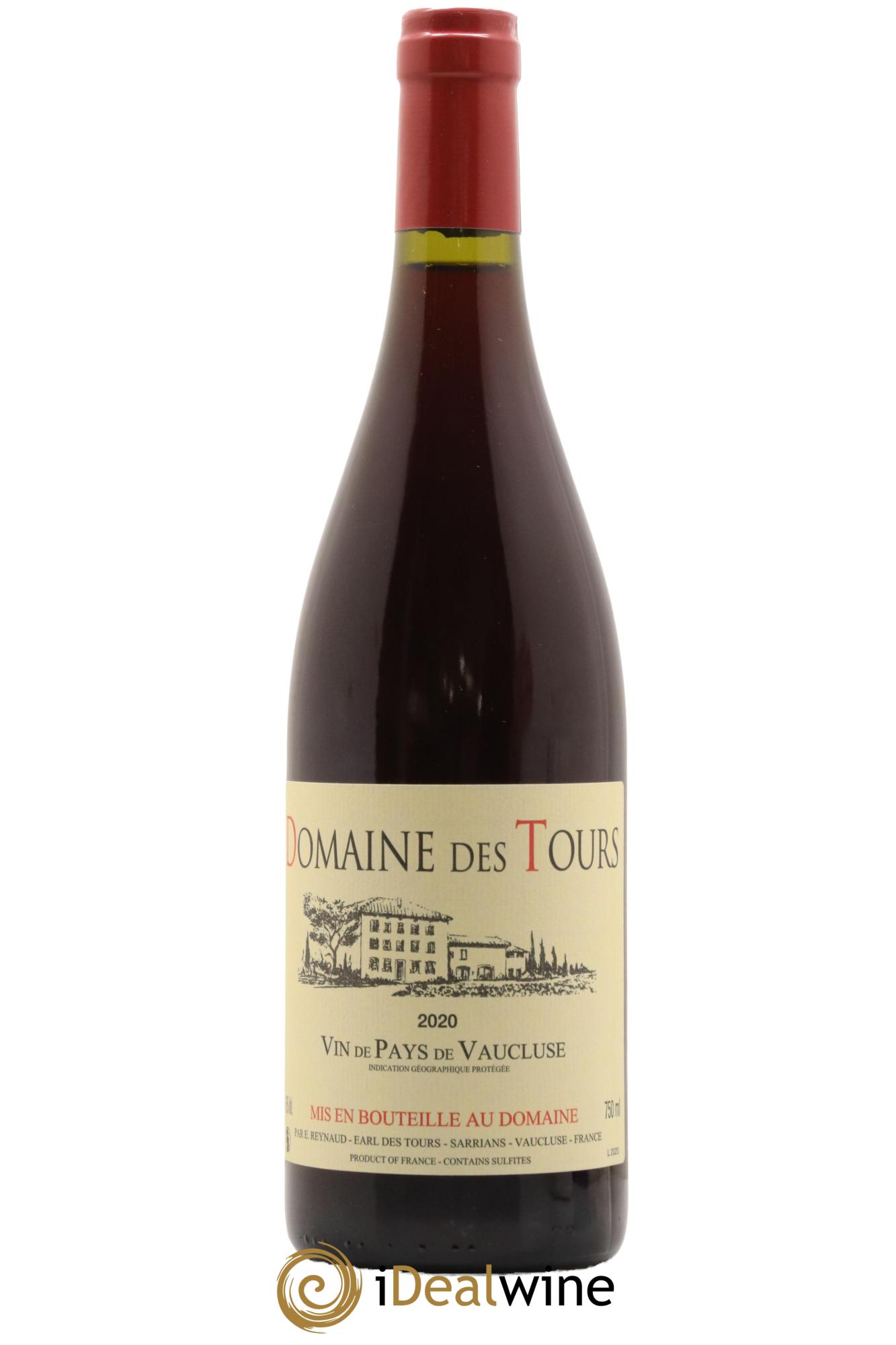 Vaucluse (Vin de Pays de Vaucluse) Domaine des Tours Emmanuel Reynaud 2020 - Lot de 1 bouteille - 0