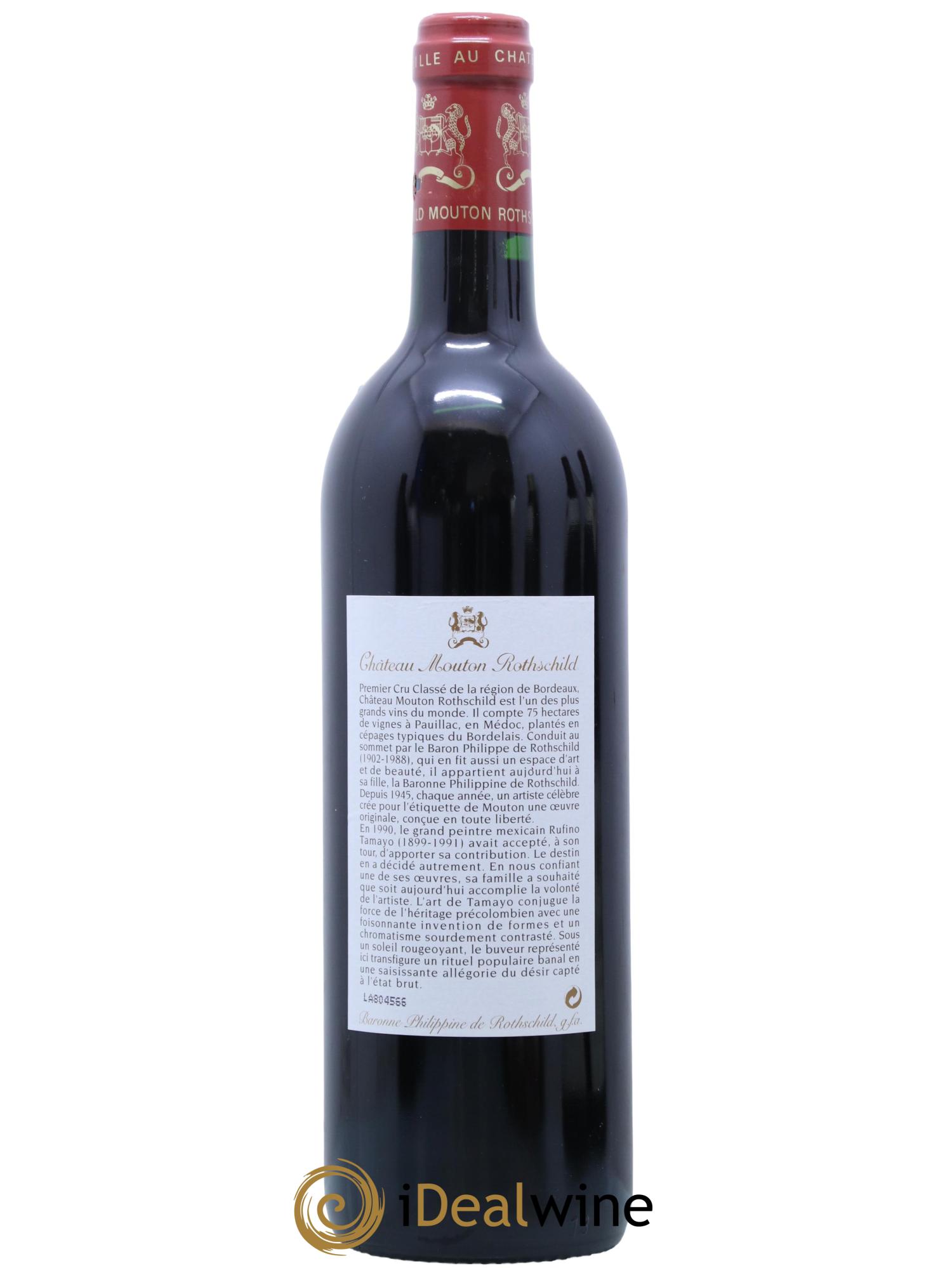 Château Mouton Rothschild 1er Grand Cru Classé 1998 - Lot de 1 bouteille - 1
