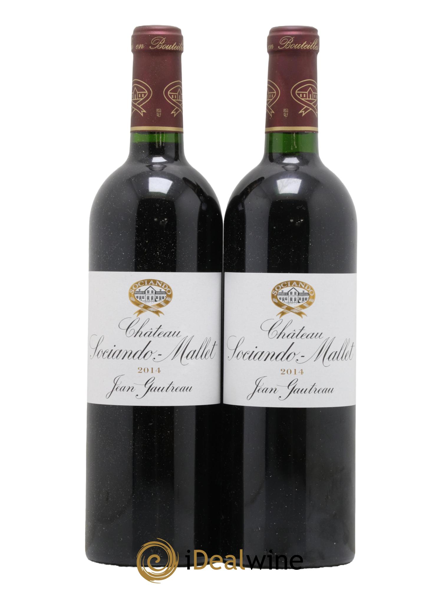 Château Sociando Mallet 2014 - Lotto di 2 bottiglie - 0