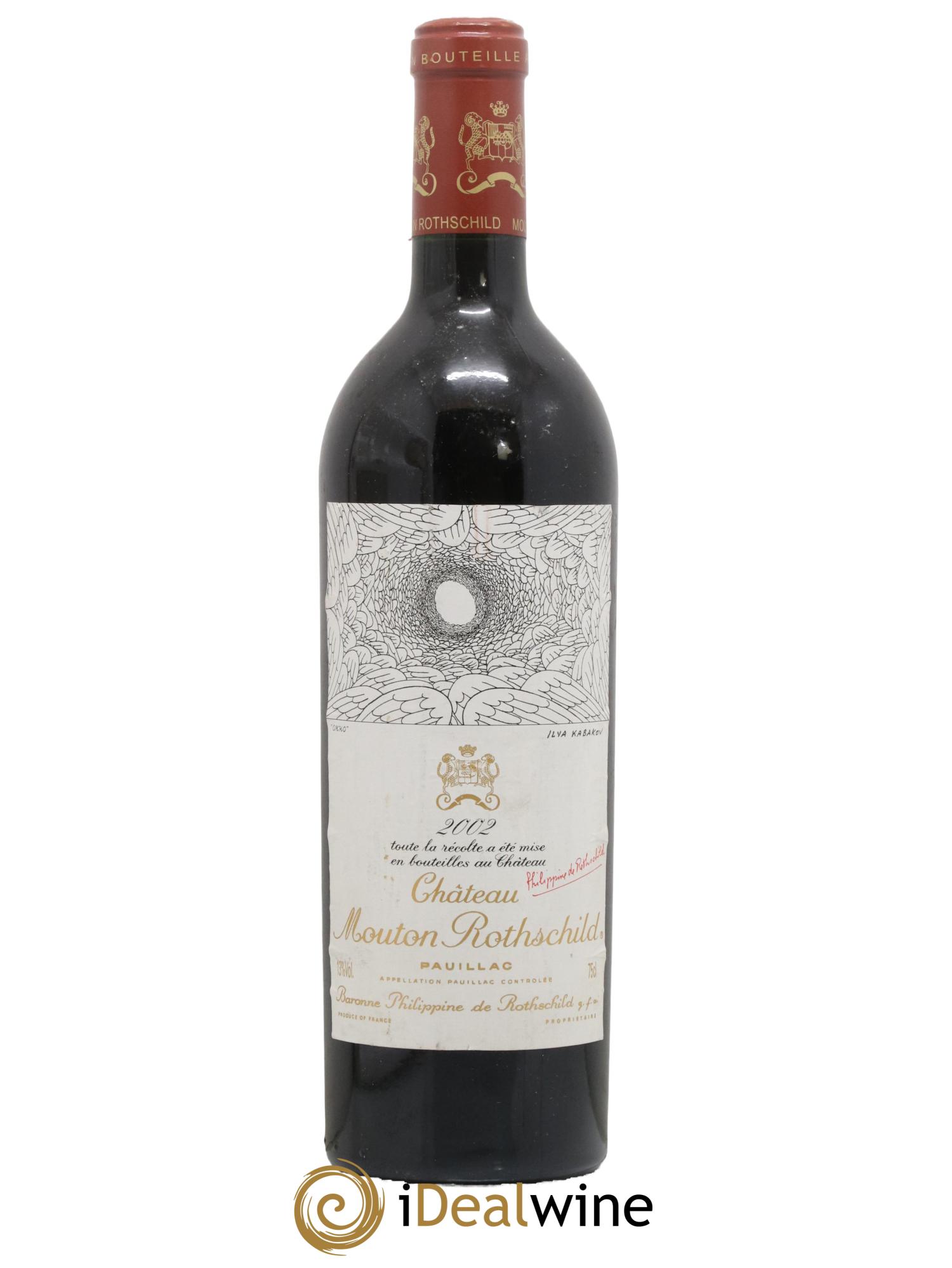 Château Mouton Rothschild 1er Grand Cru Classé 2002 - Lot de 1 bouteille - 0