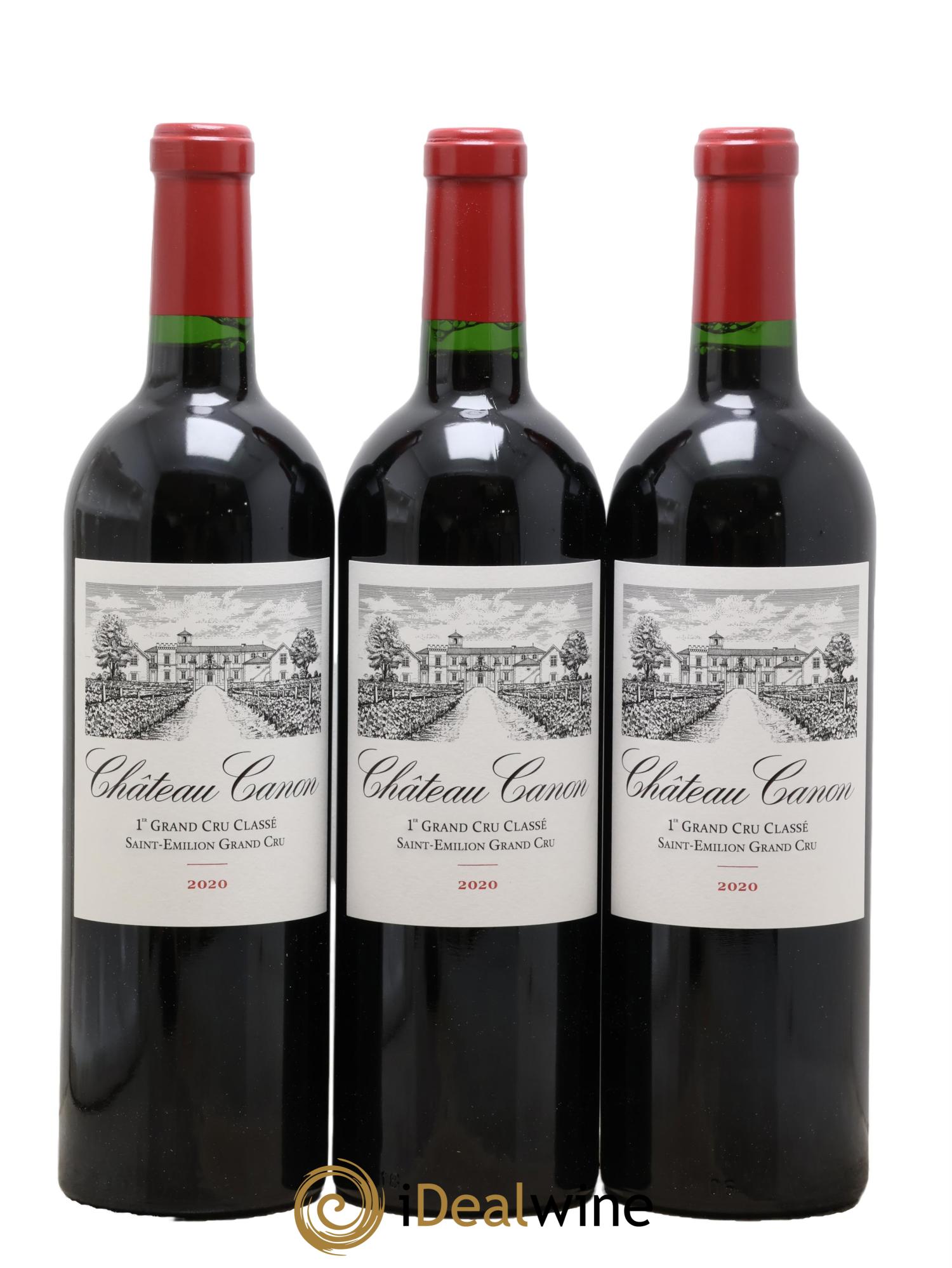 Château Canon 1er Grand Cru Classé B 2020 - Lotto di 3 bottiglie - 0