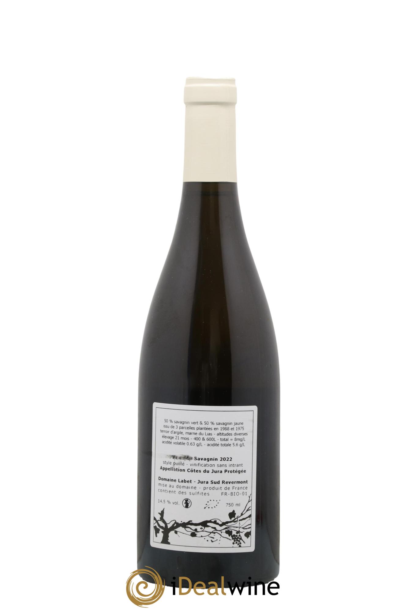 Côtes du Jura Fleur de Savagnin Romain - Julien - Charline Labet 2022 - Lot de 1 bouteille - 1