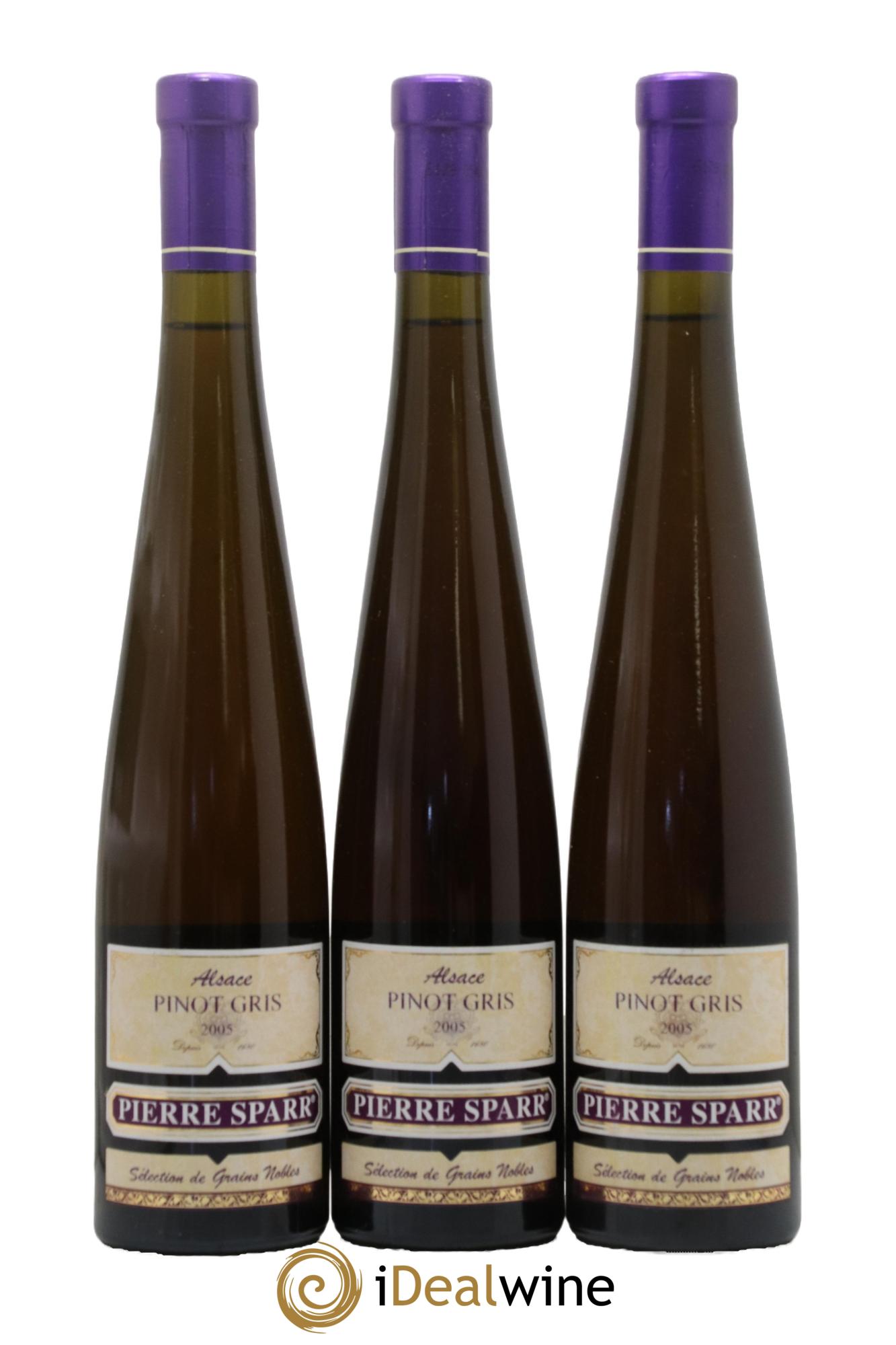 Alsace Pinot Gris Sélection de Grains Nobles Pierre Sparr  2005 - Lot de 3 format 50cls - 0